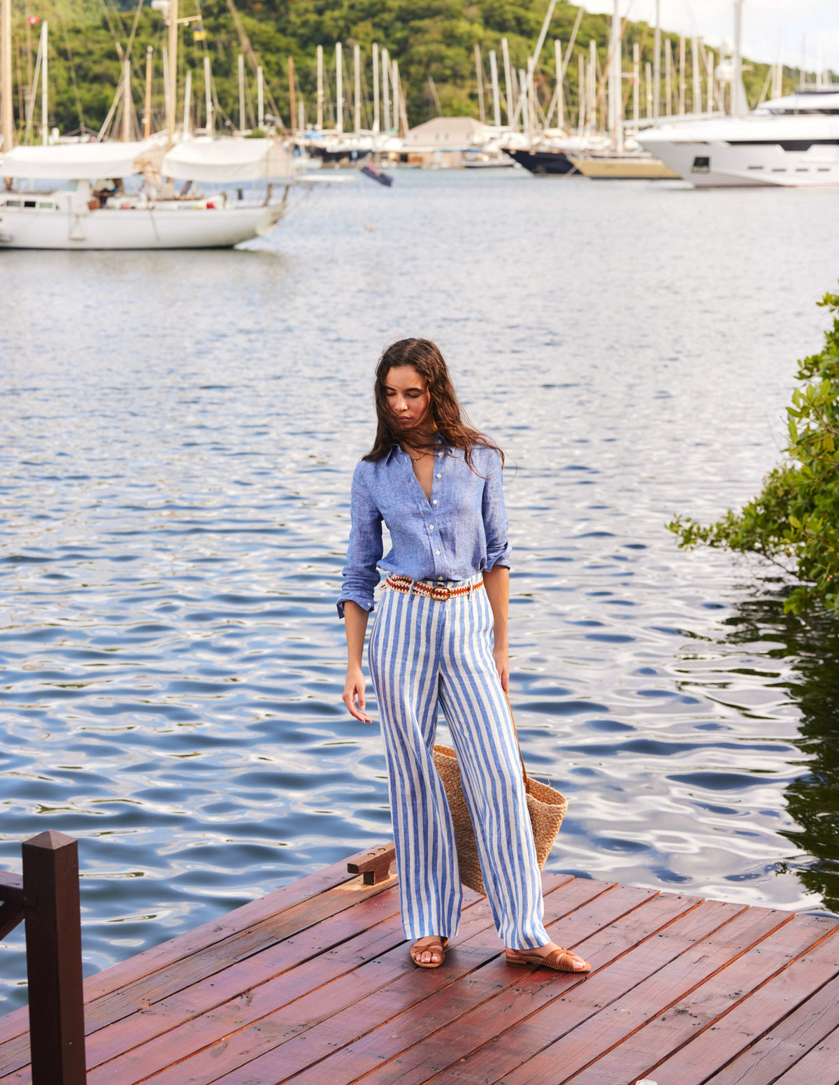 Westbourne Linen Pants-Stripe - Image 5