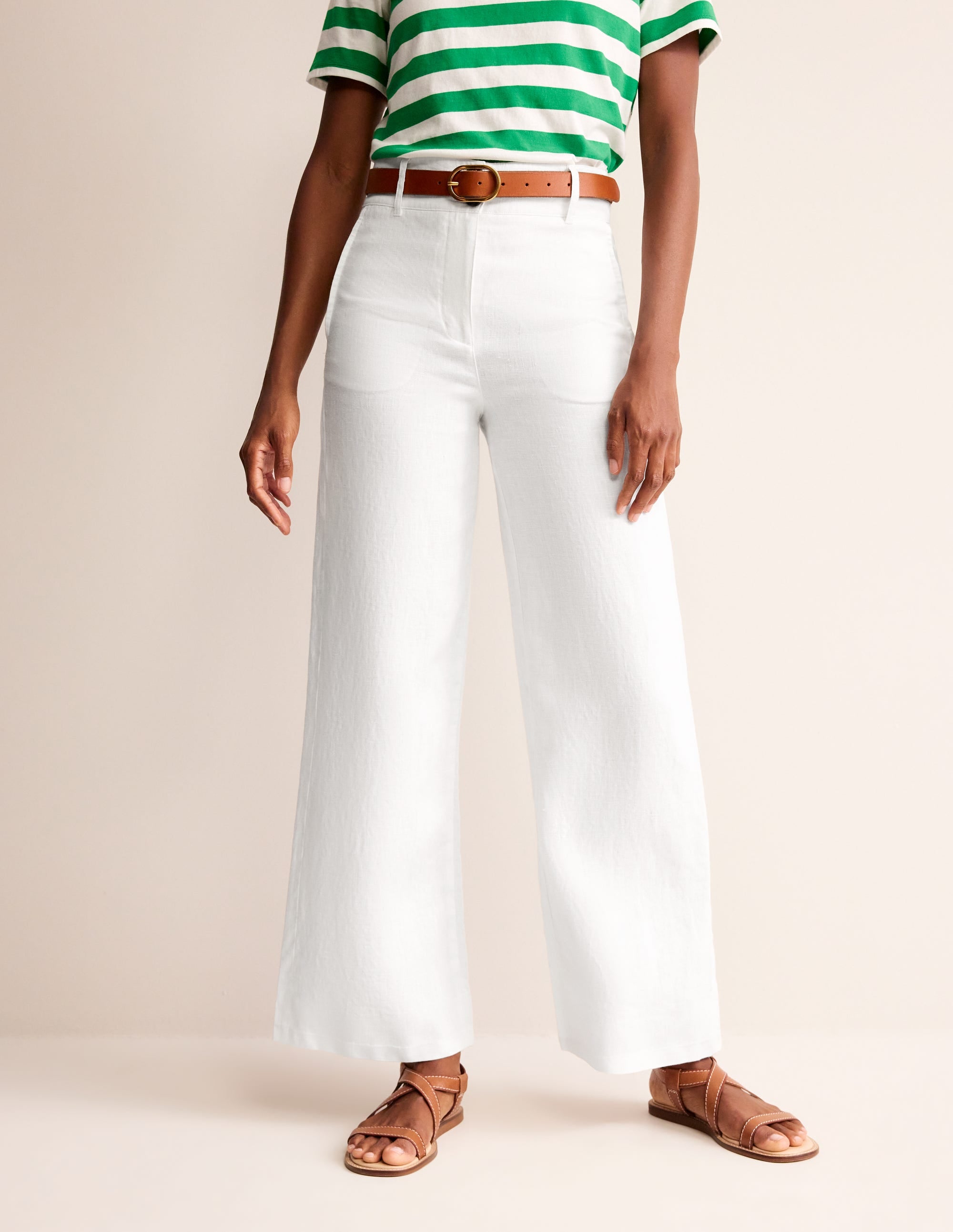 Westbourne Linen Pants-White - Image 4