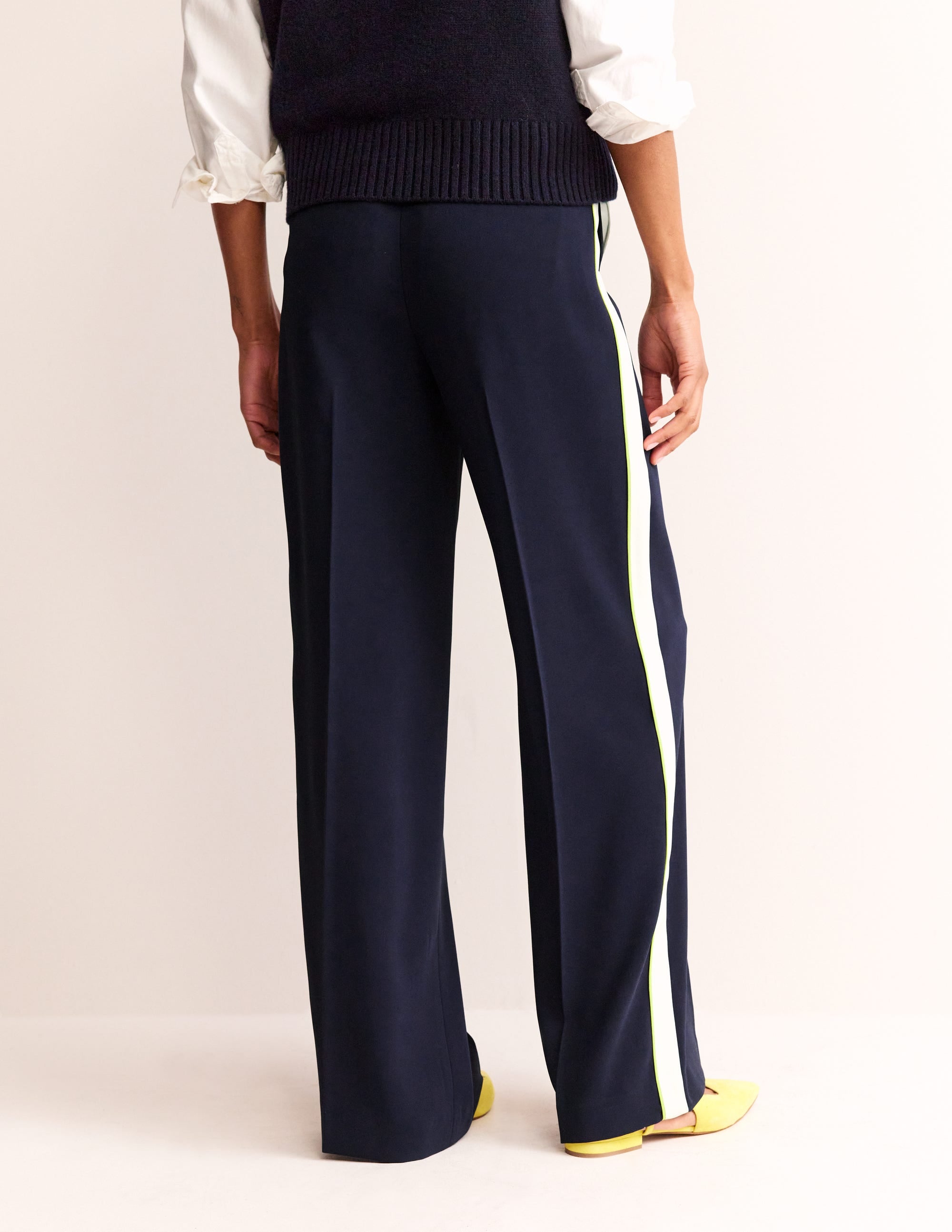 Westbourne Jersey Pants-Navy Side Stripe - Image 3