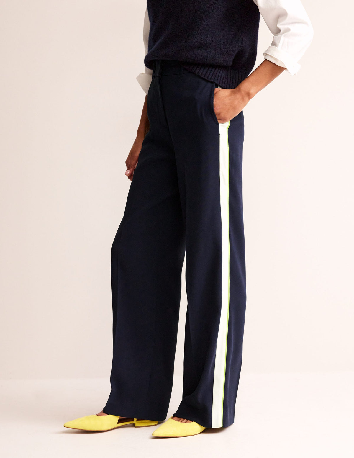 Westbourne Jersey Pants-Navy Side Stripe - Image 4
