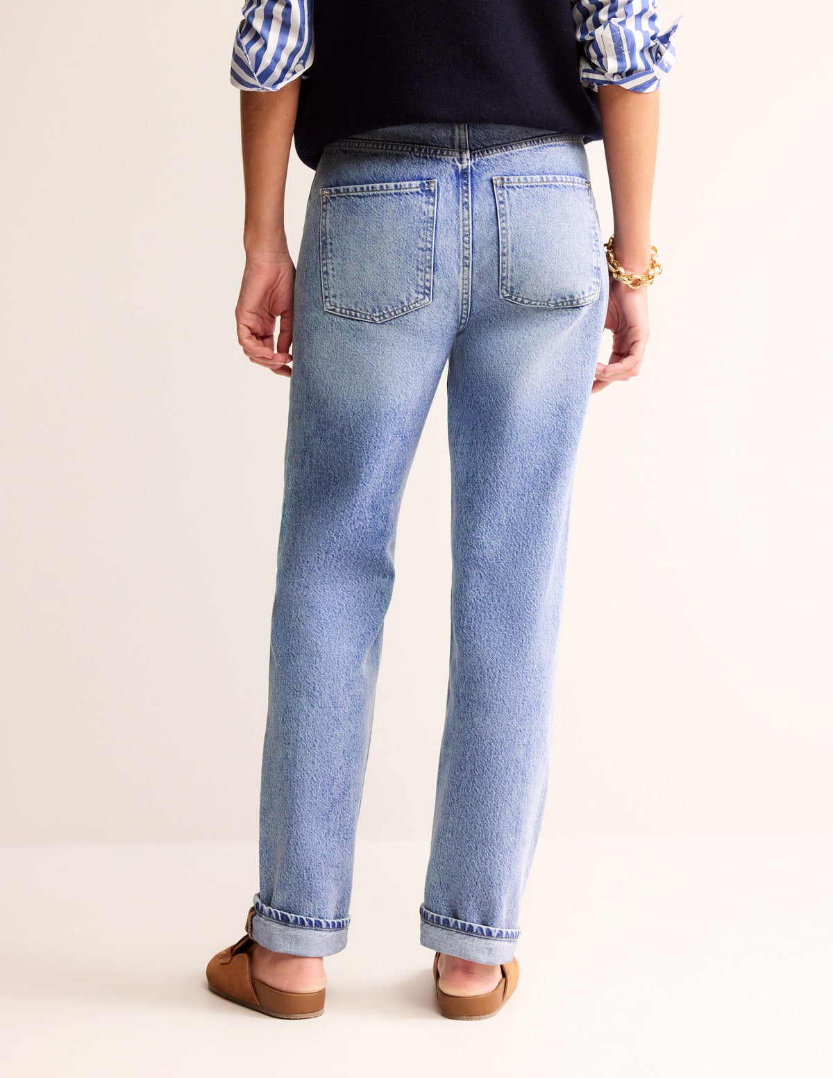 High Rise Straight Jeans-Light Vintage - Image 3