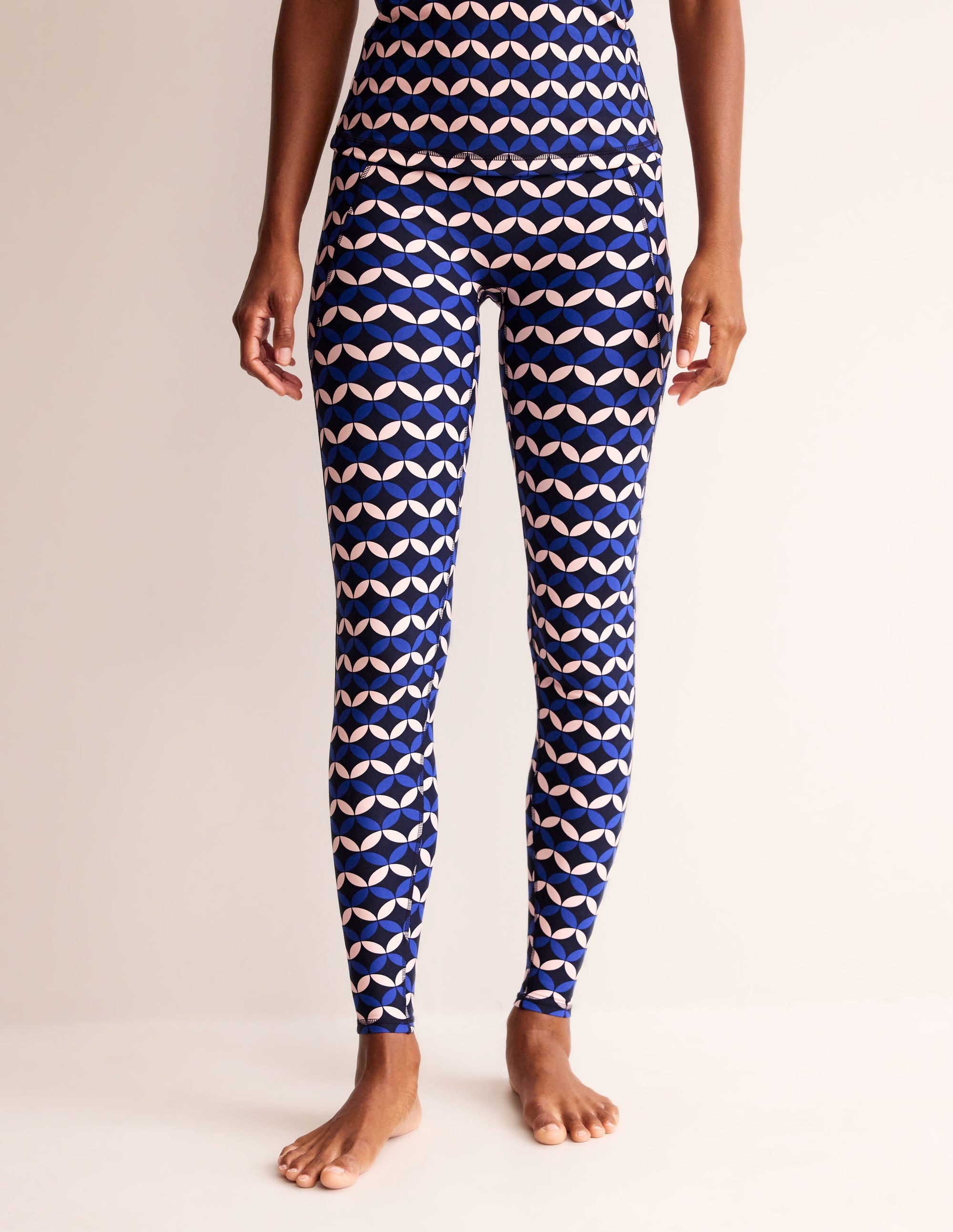 High Waist Pocket Leggings-Surf The Web, Diamond Terrace - Image 4