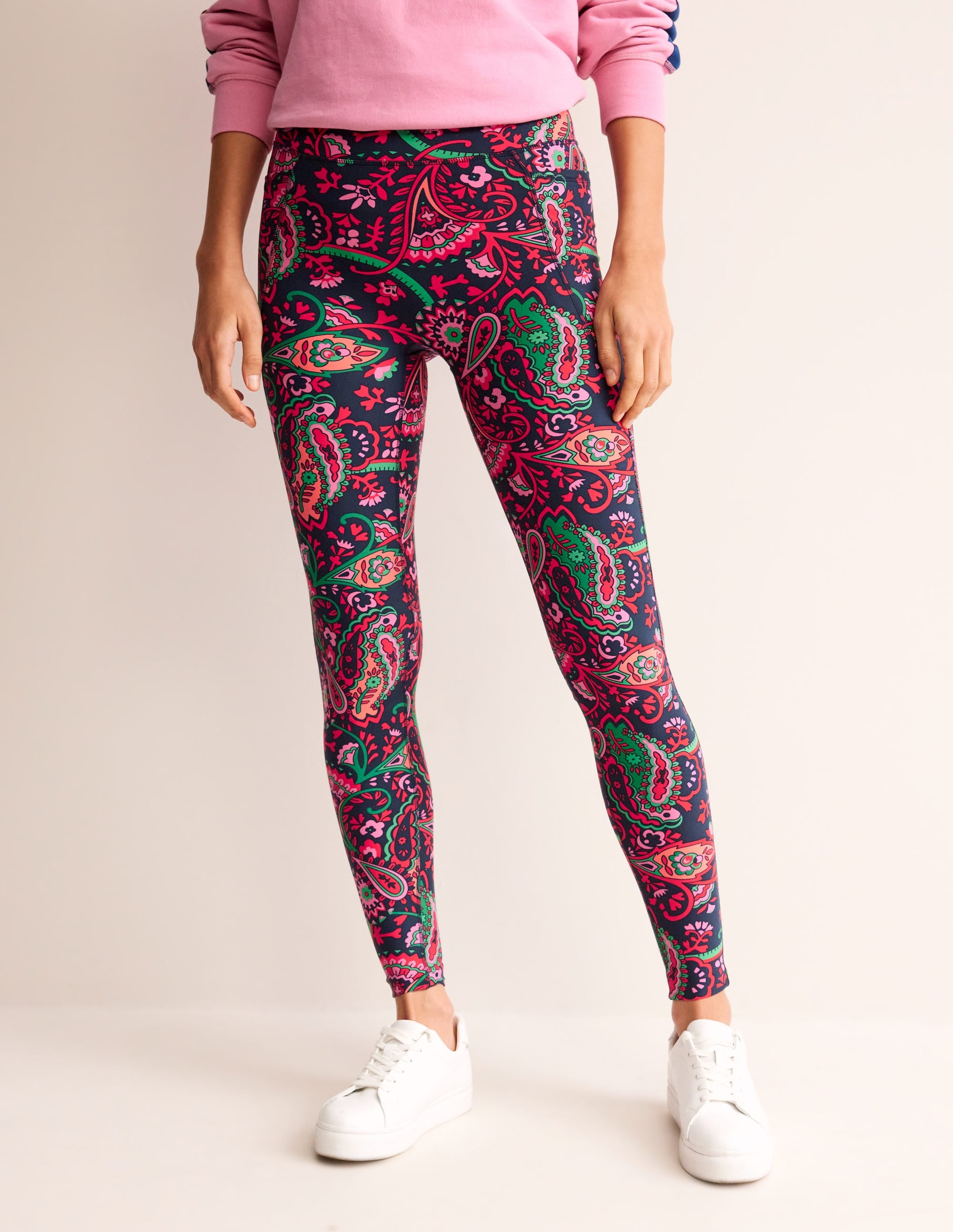 High Waist Pocket Leggings-French Navy, Fantastical - Image 4