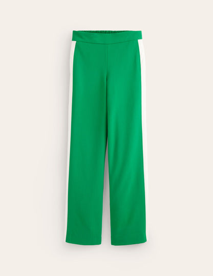 Side Stripe Pull-on Pants-Green Tambourine