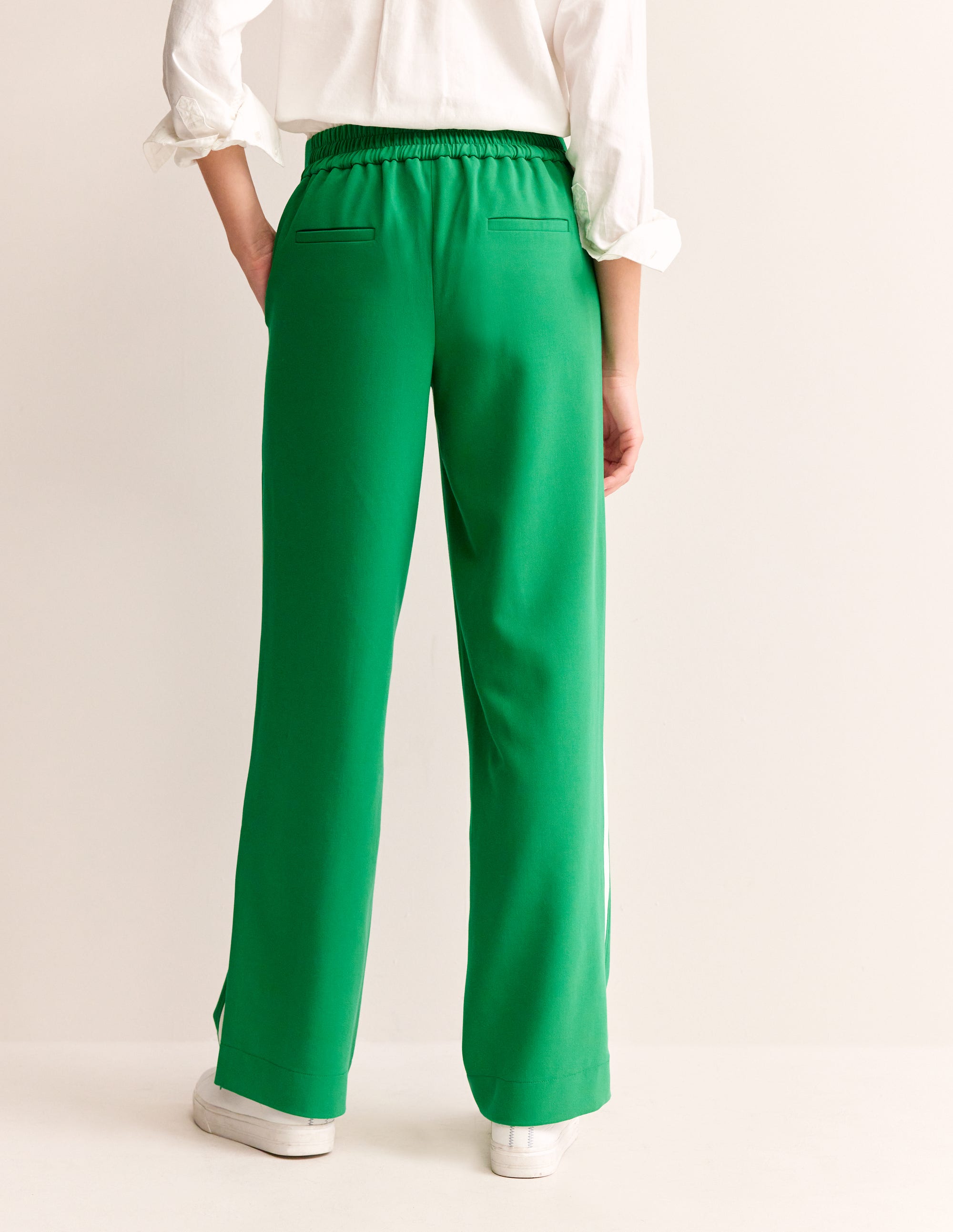 Side Stripe Pull-on Pants-Green Tambourine - Image 3
