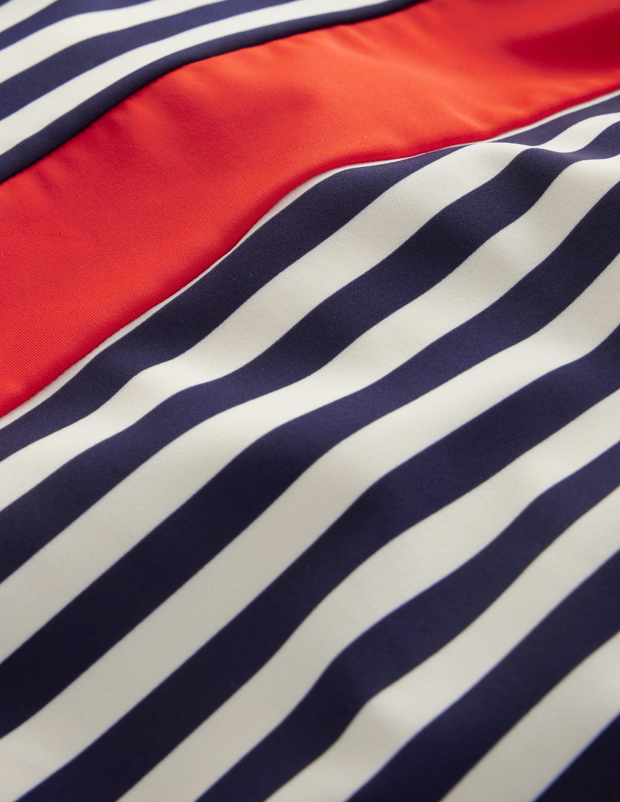 Santorini Halterneck Swimsuit-Red, Navy Stripe - Image 6