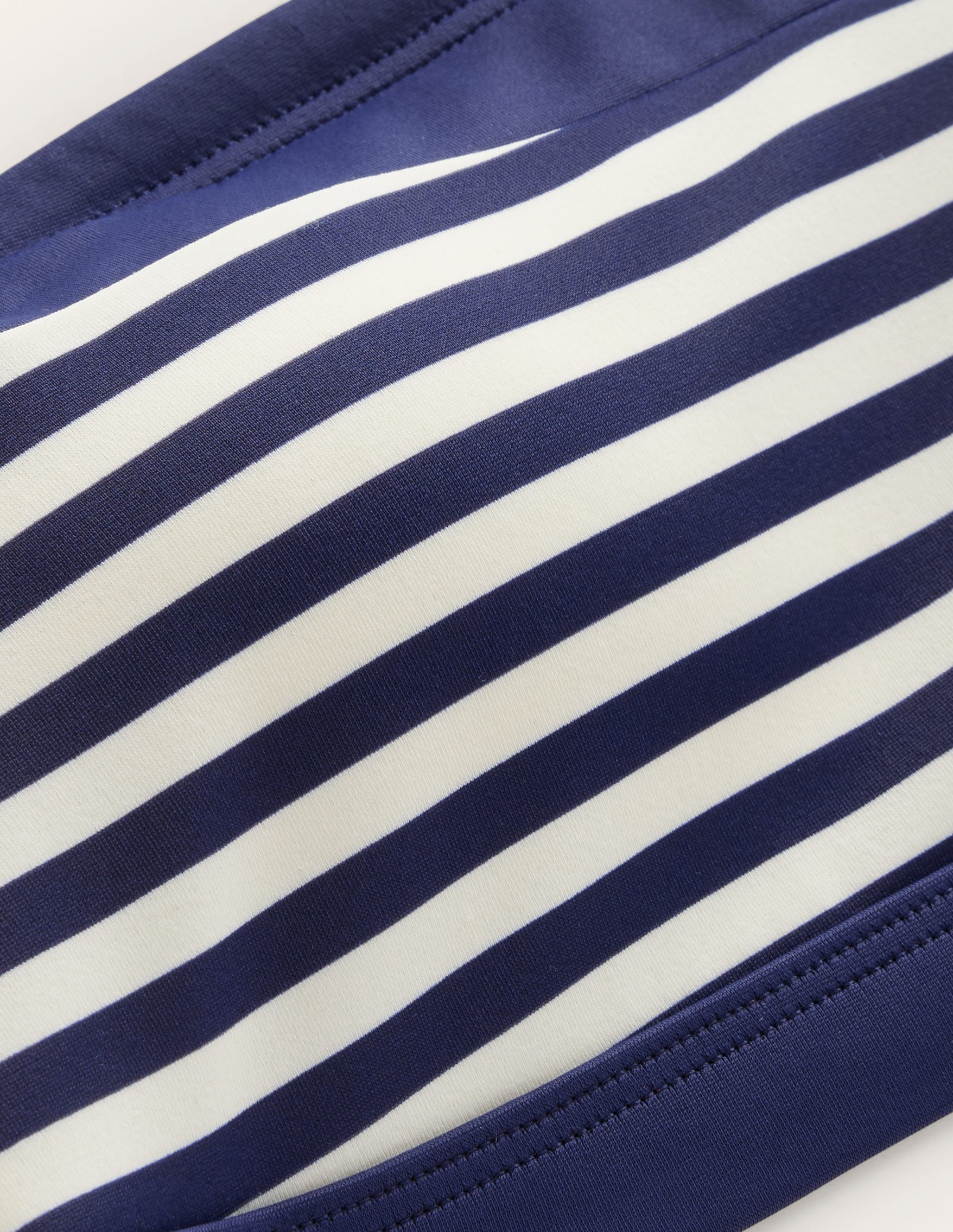 Santorini Bikini Top-French Navy, Ivory Stripe - Image 6