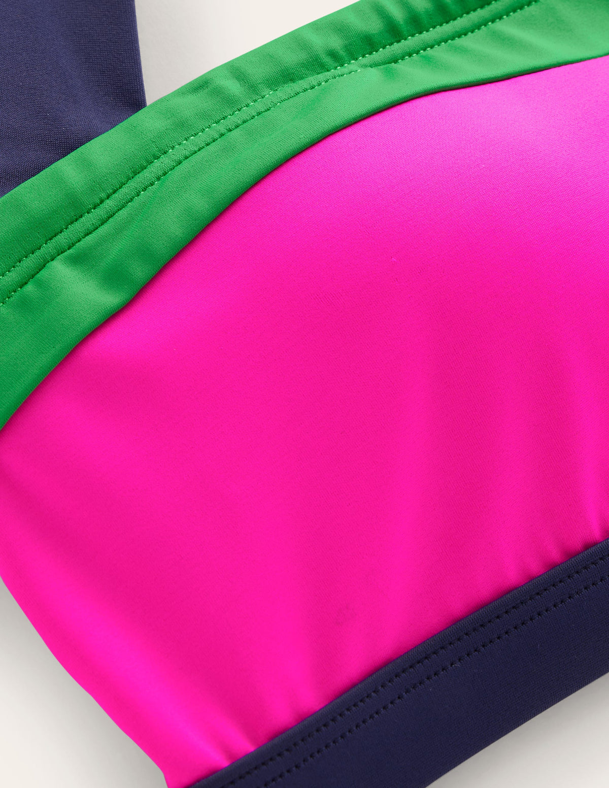 Santorini Bikini Top-Super Pink Colourblock - Image 6