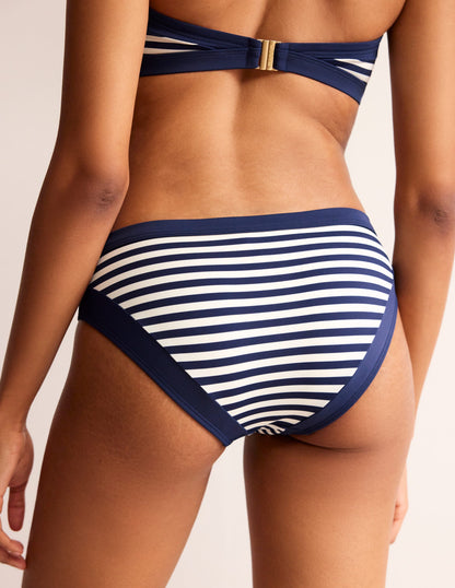 Santorini Bikini Bottoms-Navy/ Ivory Stripe