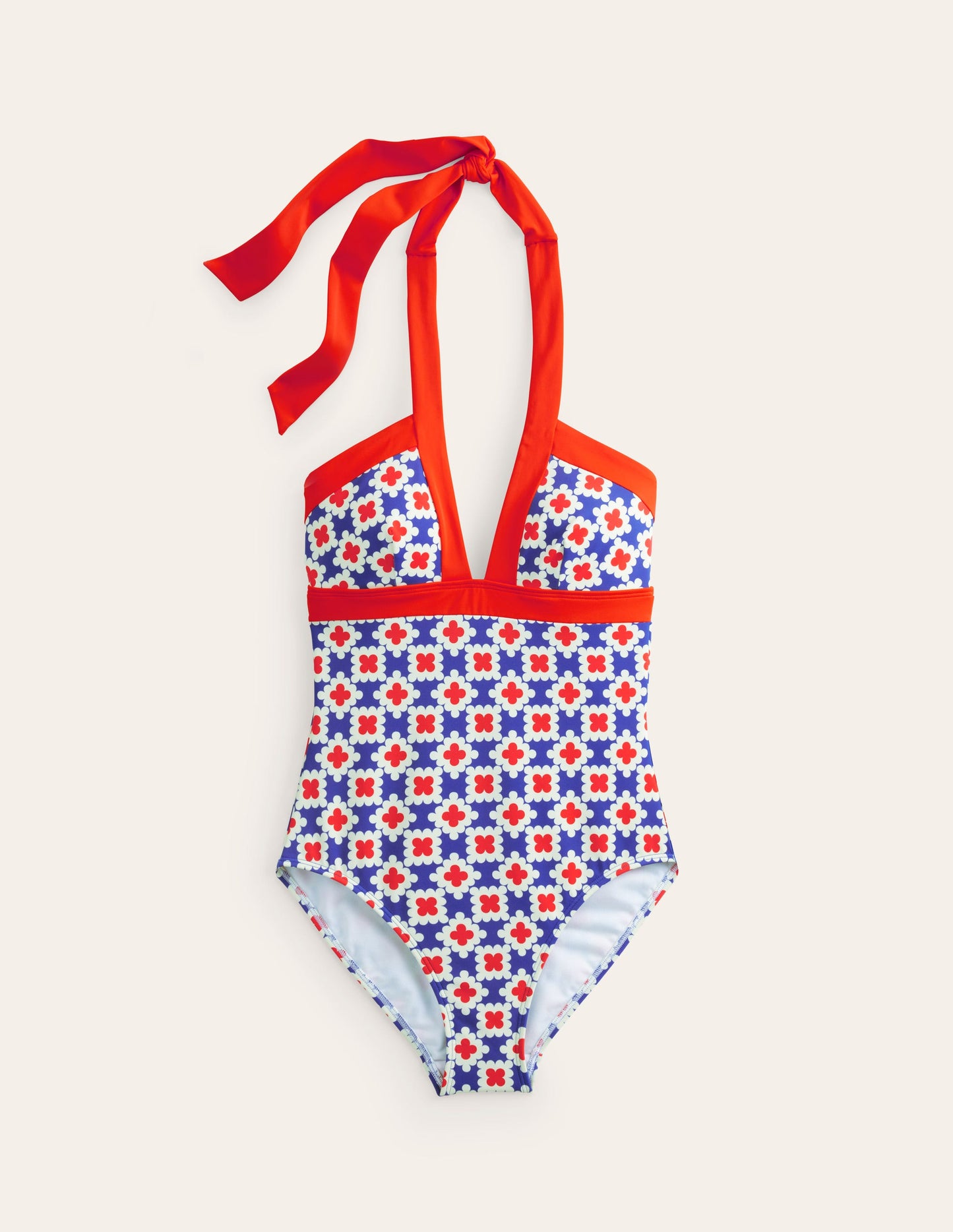 Ithaca Halter Swimsuit-Surf The Web, Abstract Tile