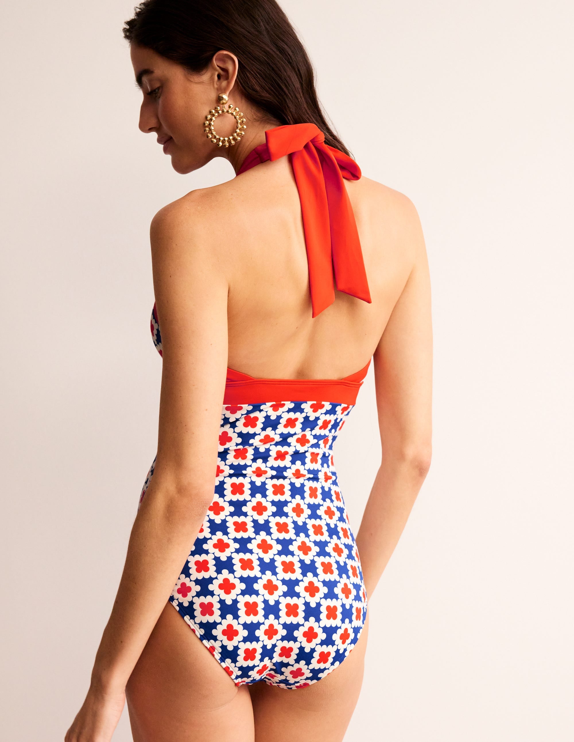 Ithaca Halter Swimsuit-Surf The Web, Abstract Tile - Image 3