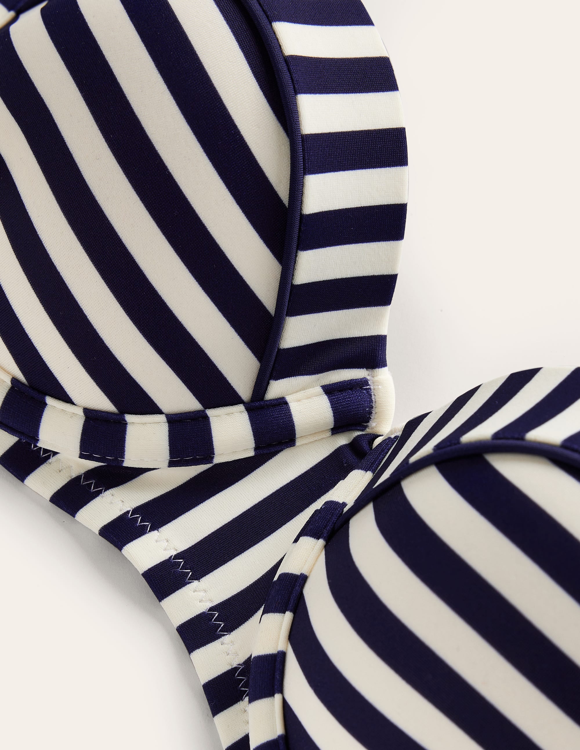 Rhodes Cup Sized Bikini Top-Navy, Ivory Stripe - Image 6