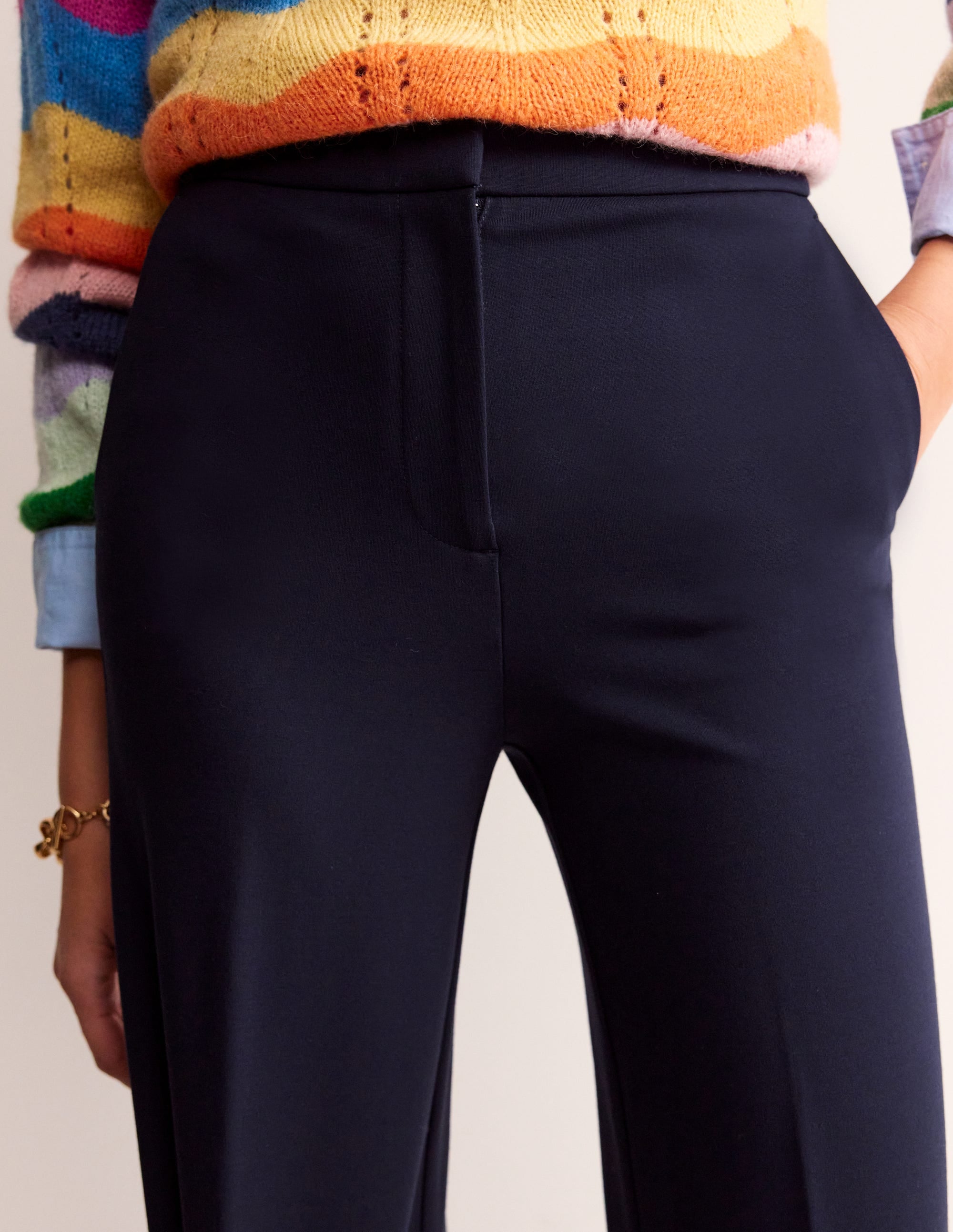 Westbourne Ponte Pants-Navy - Image 2