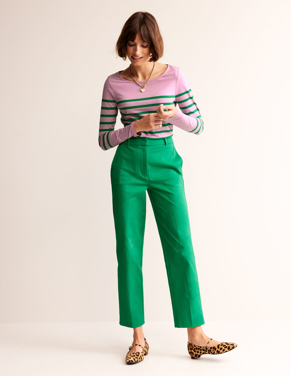 Ella Long Sleeve Breton-Pink, Green Placement-4