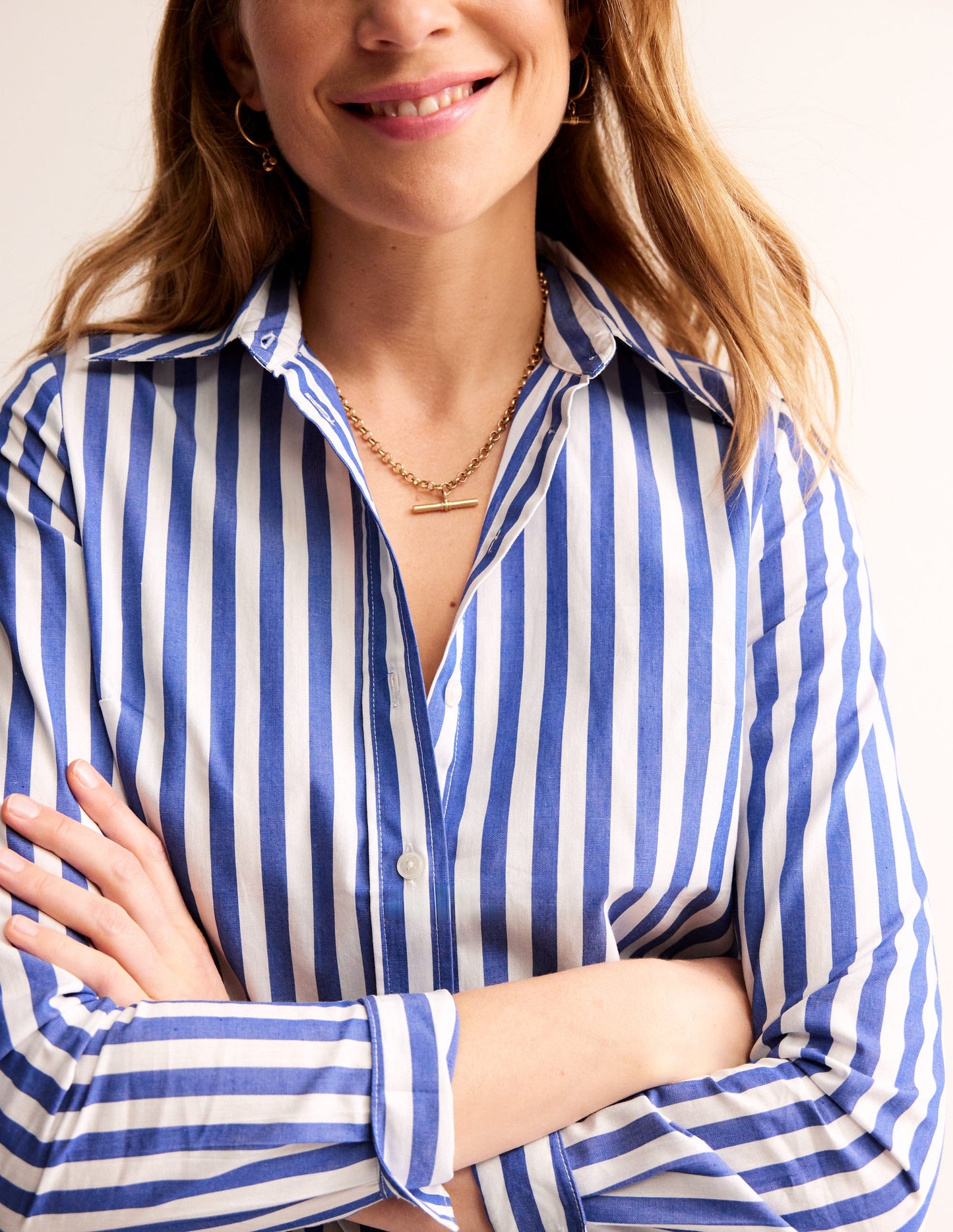 Sienna Cotton Shirt-Surf The Web Stripe