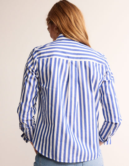 Sienna Cotton Shirt-Surf The Web Stripe