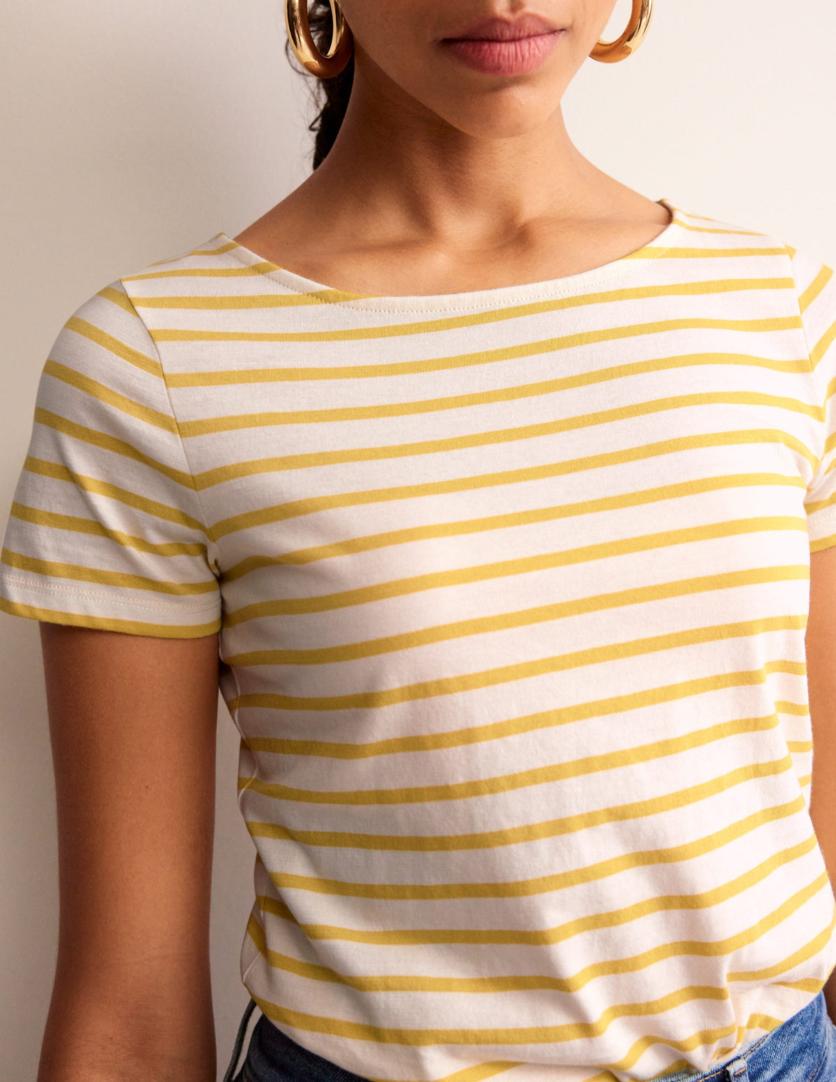 Ella Short Sleeve Breton-Ivory, Passion Fruit - Image 2