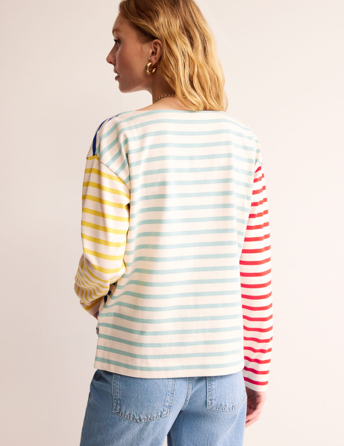 Sophie Hotch Potch Breton Top-Ivory, Multi Hotch Stripe-3