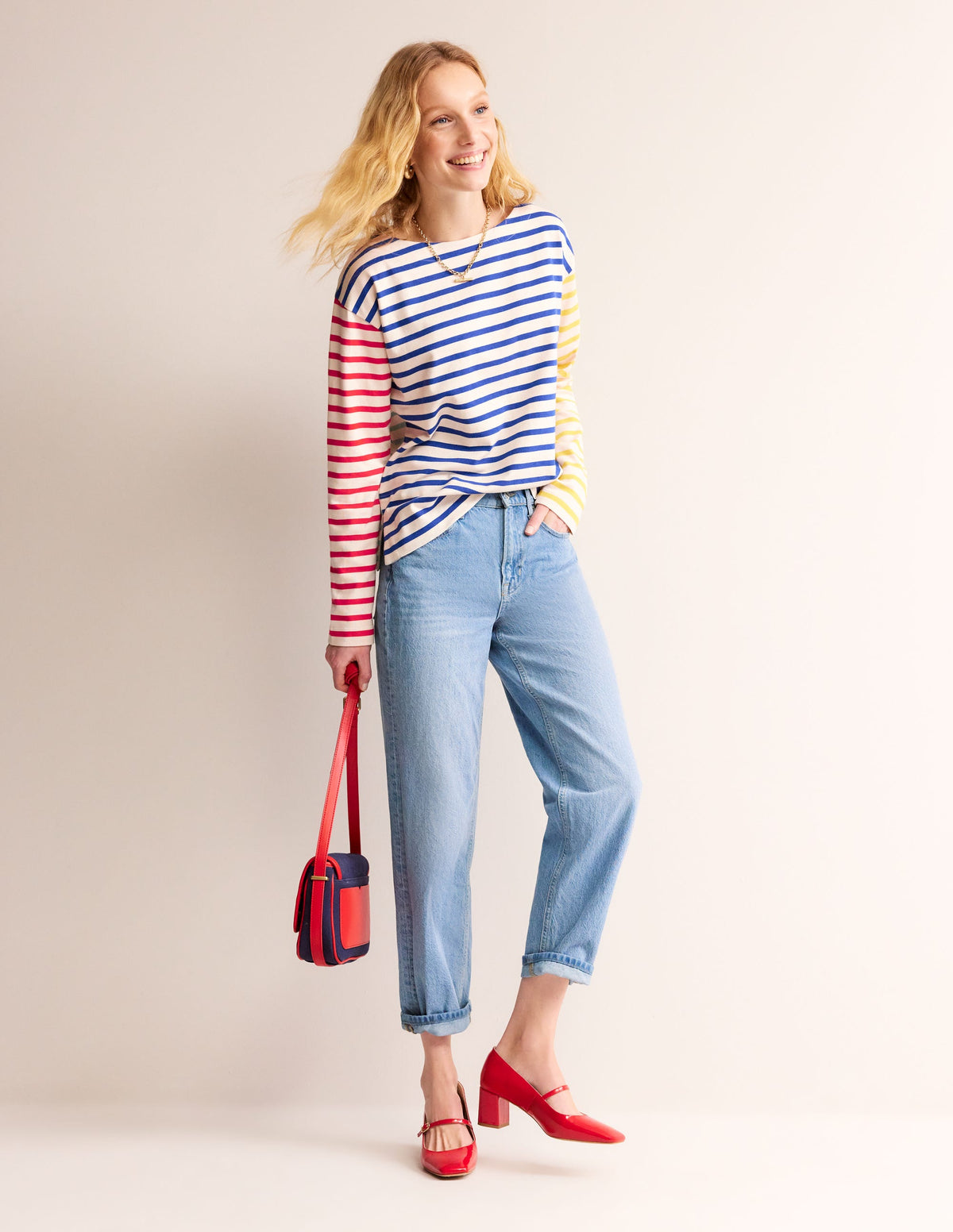 Sophie Hotch Potch Breton Top-Ivory, Multi Hotch Stripe - Image 4