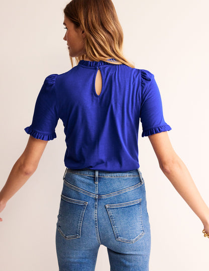 Supersoft Frill Detail T-shirt-Surf the Web-3