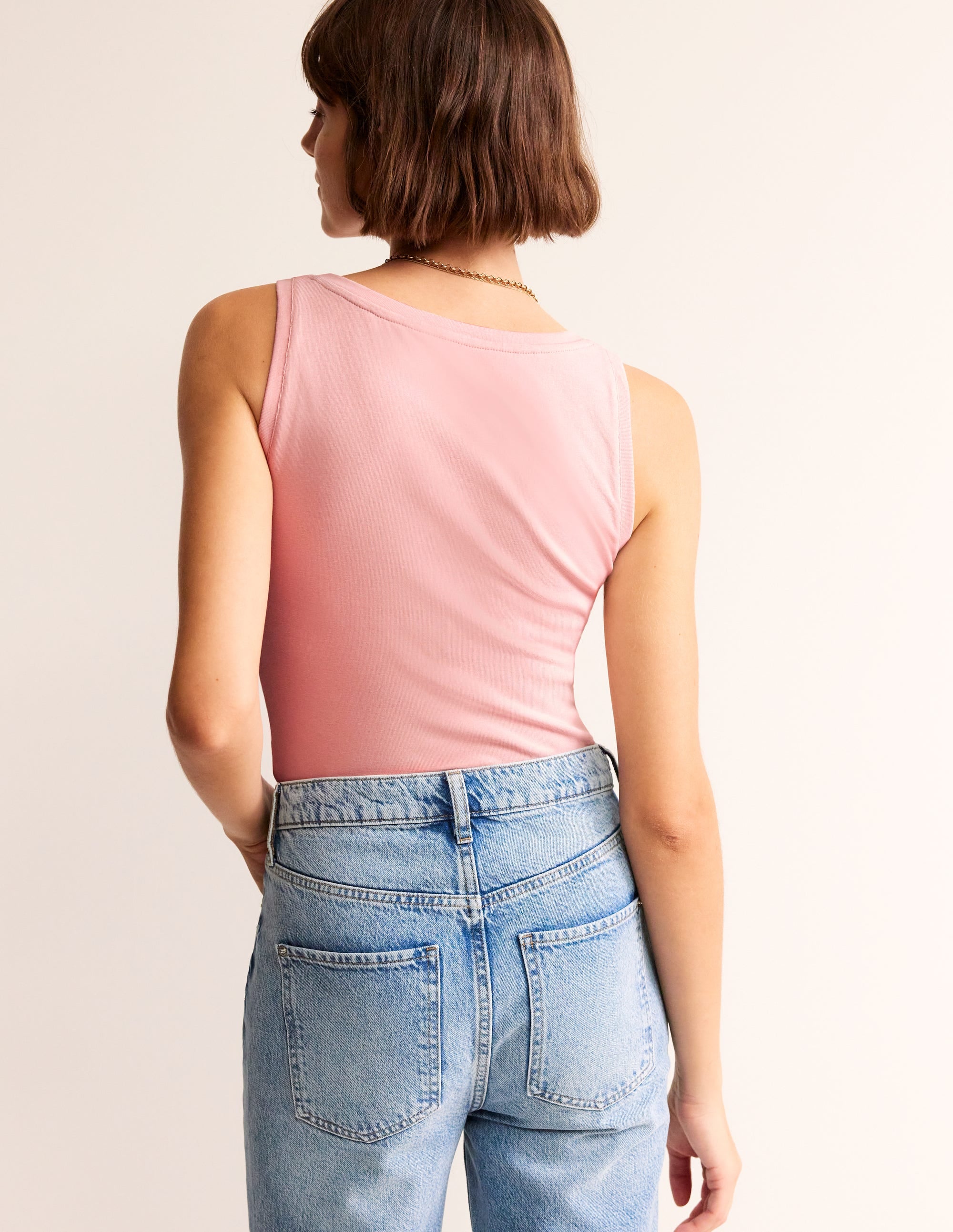 Essential Scoop-Neck Tank-Milkshake - Image 3