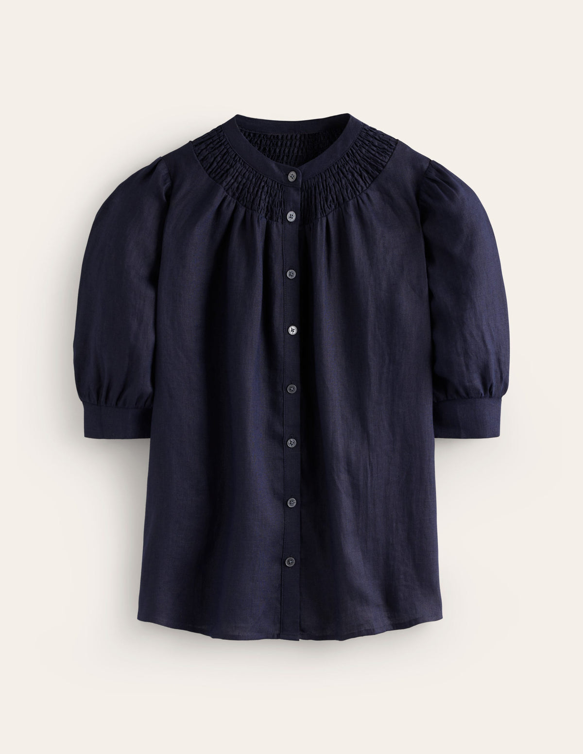 Ada Linen Top-Navy - Image 5