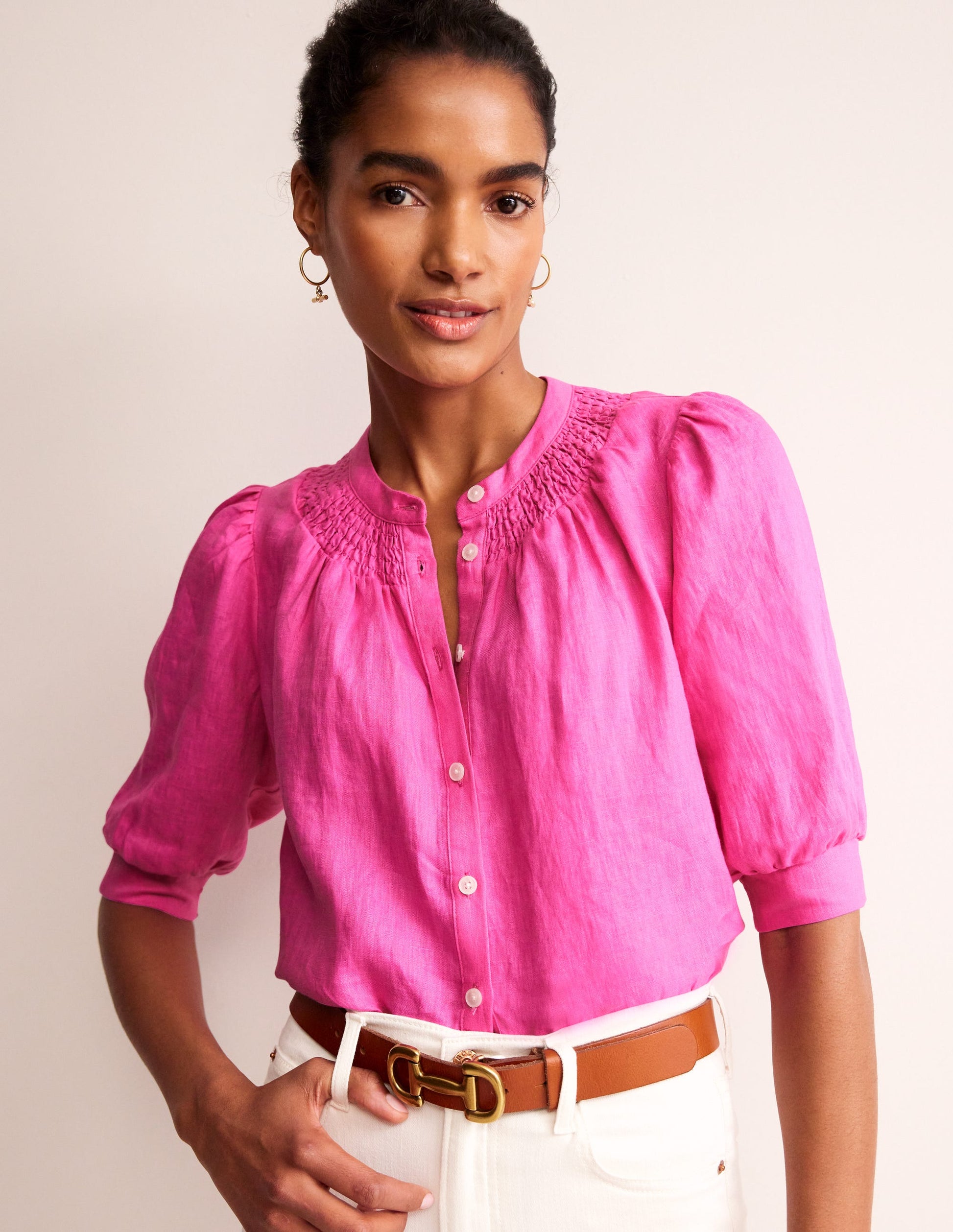 Ada Linen Top-Pop Pansy-1