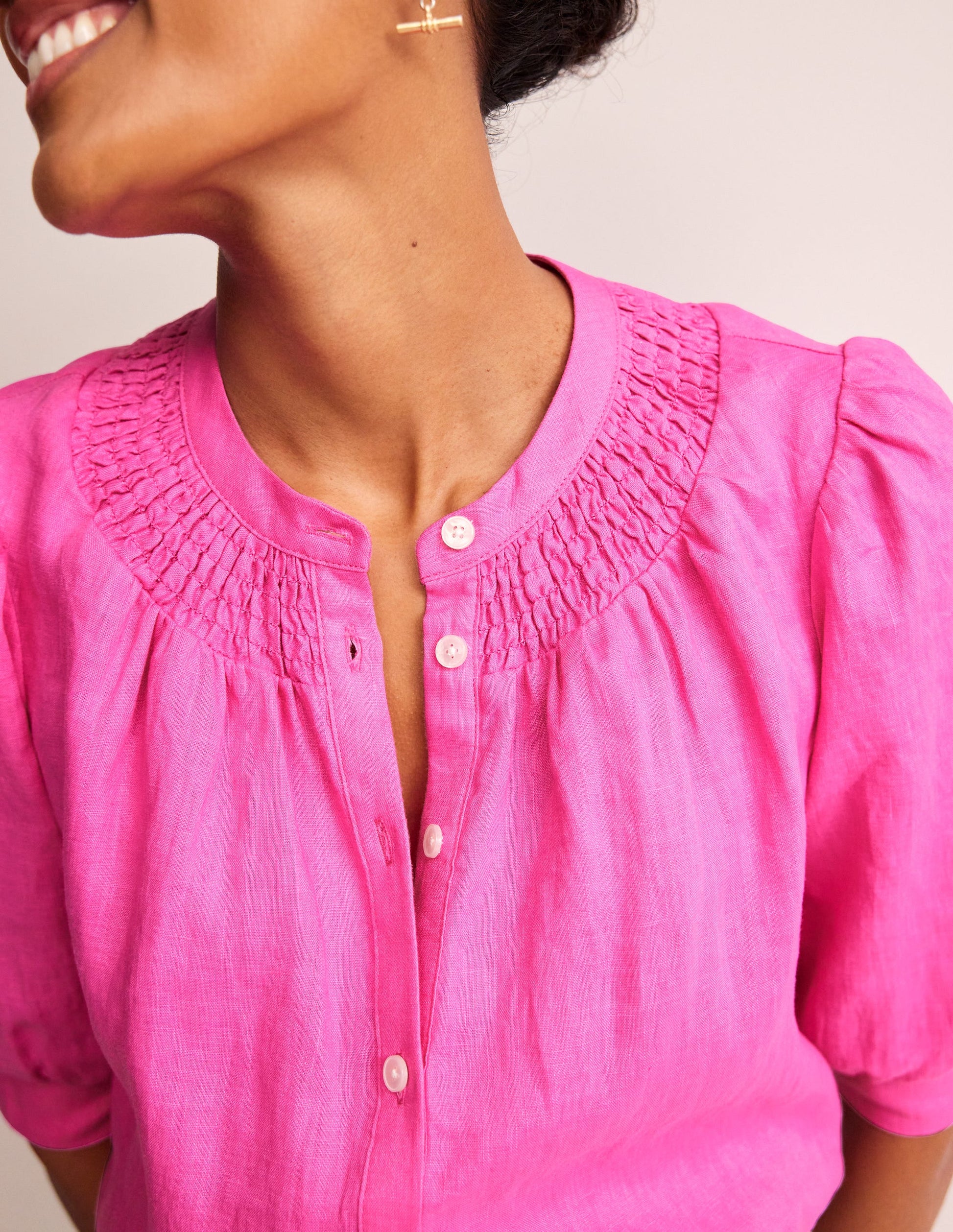 Ada Linen Top-Pop Pansy-2