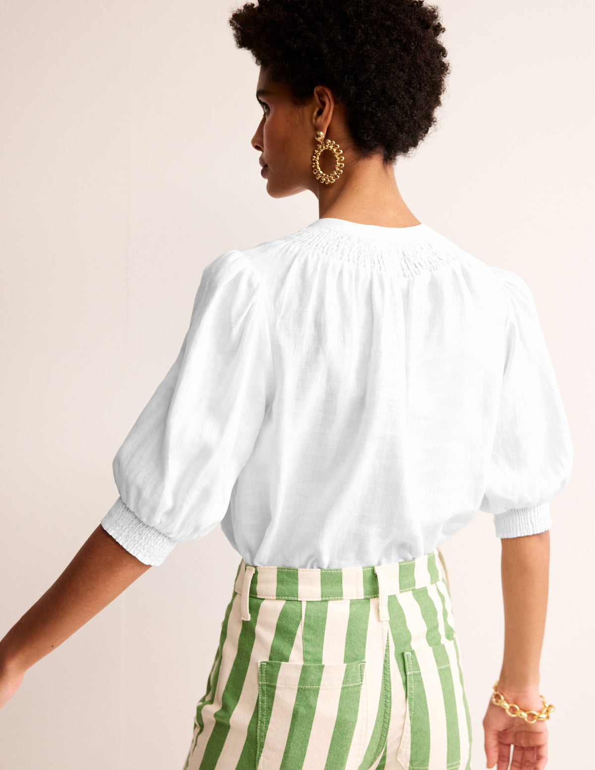 Ada Linen Top-White - Image 4