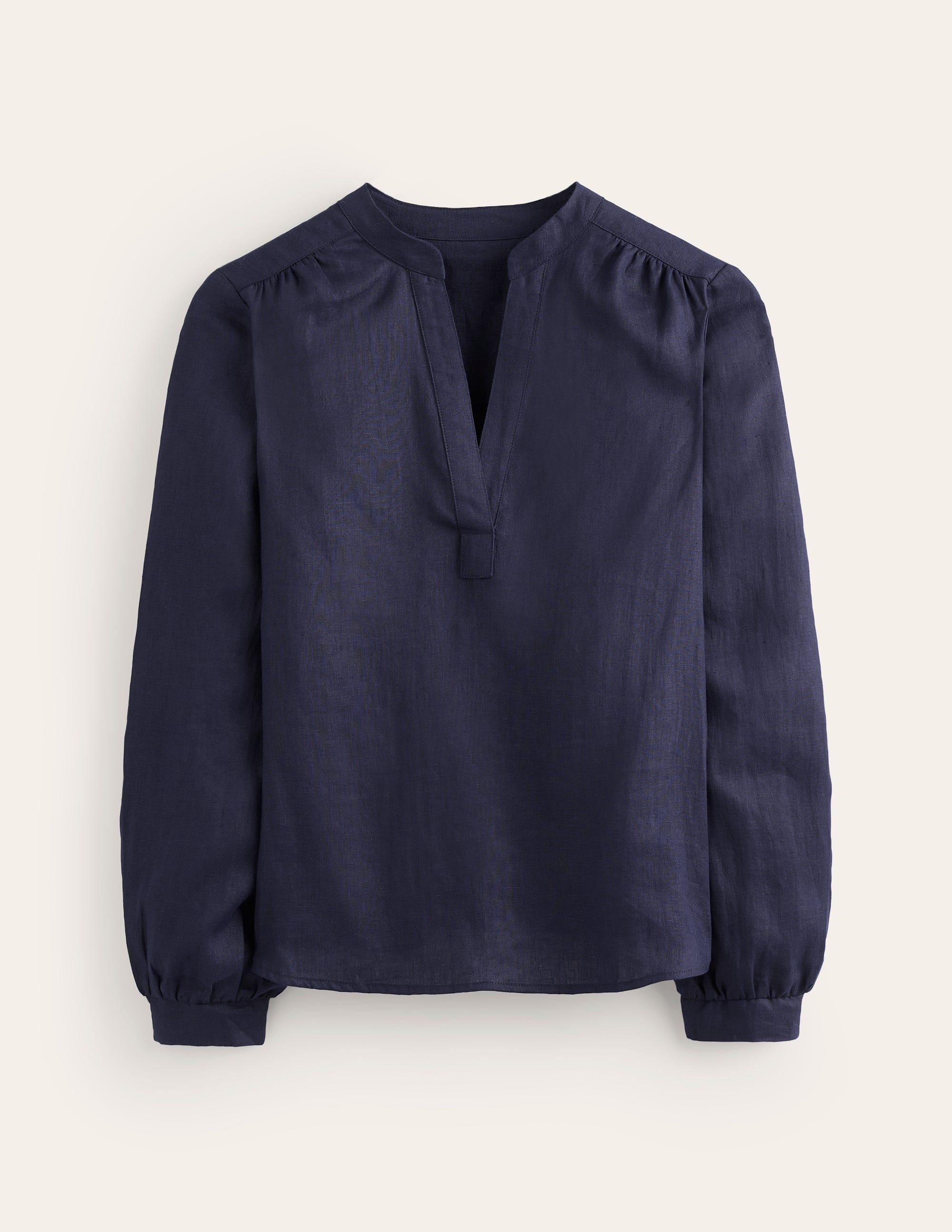 Alice Linen Top-Navy - Image 5