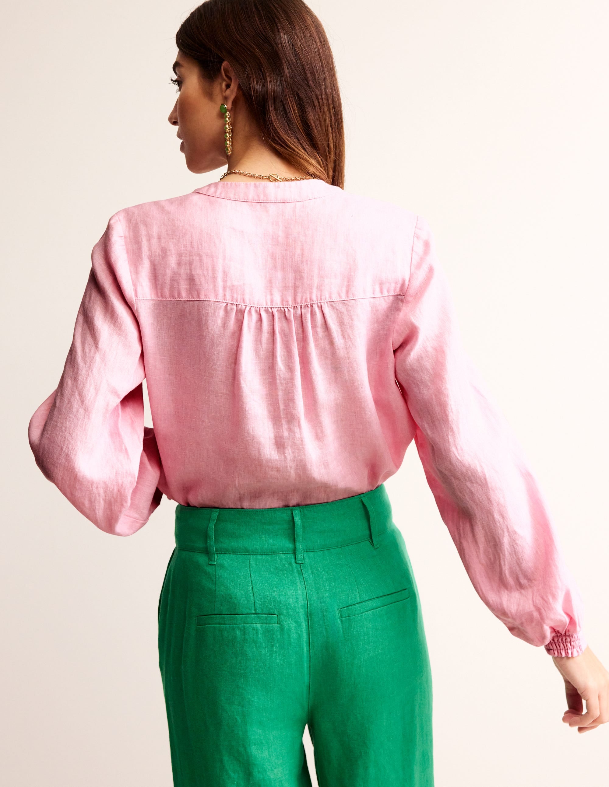 Alice Linen Top-Orchid Pink - Image 3