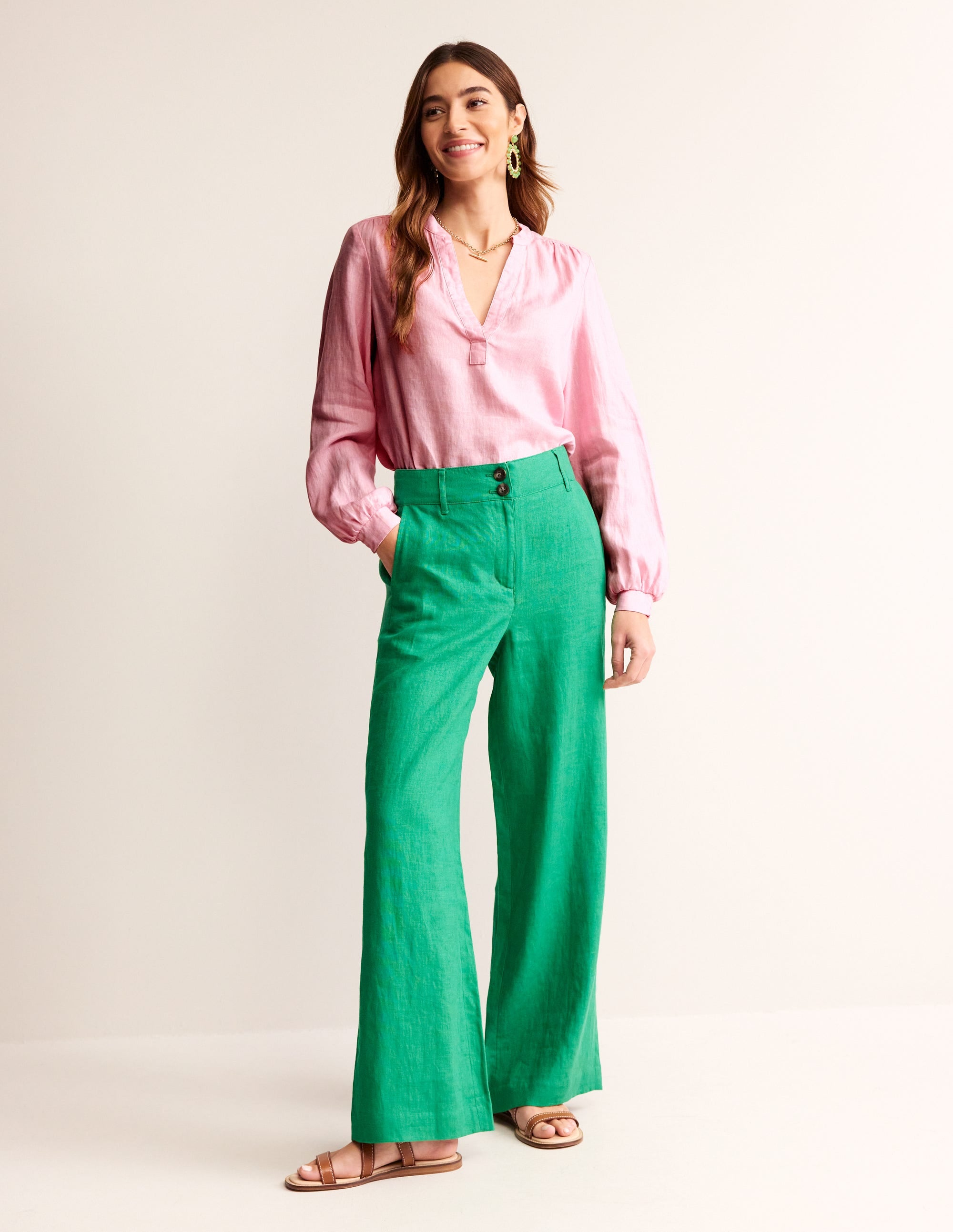 Alice Linen Top-Orchid Pink - Image 4