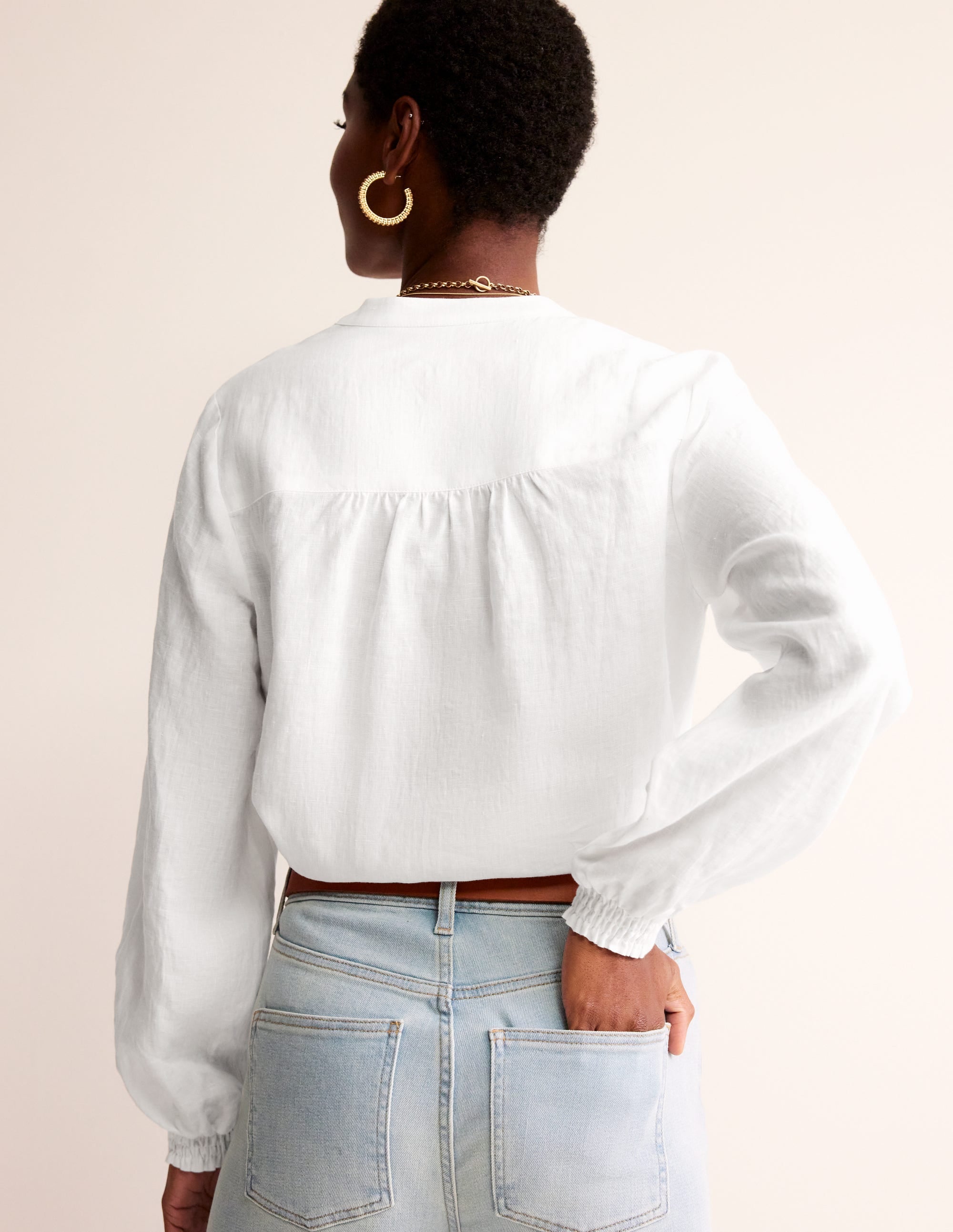 Alice Linen Top-White - Image 3