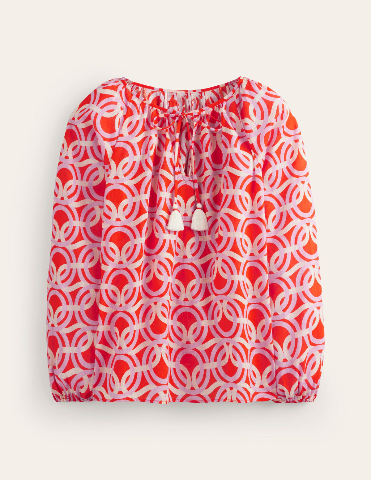 Serena Cotton Blouse-Fiesta, Geo Whirl-5