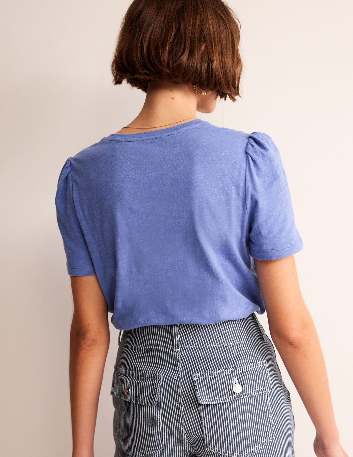 Cotton Puff Sleeve T-Shirt-Ebb and Flow - Image 3