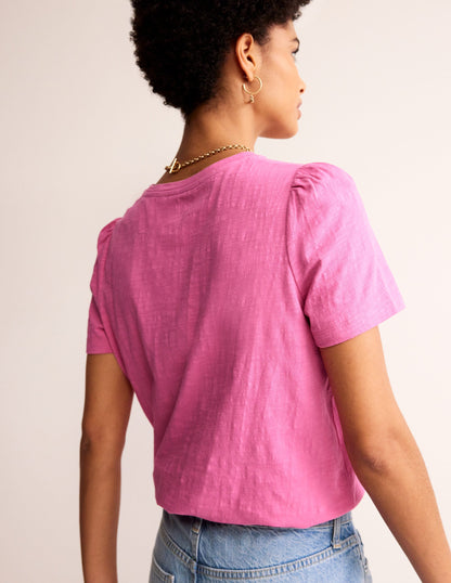 Cotton Puff Sleeve T-Shirt-Sangria Sunset-3