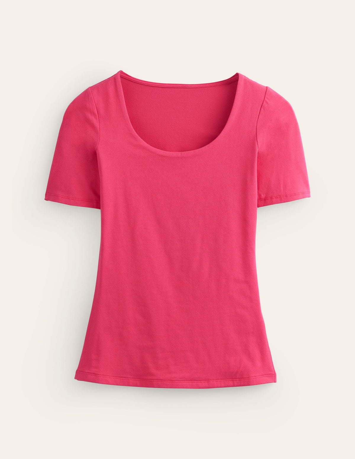 Double Layer Scoop T-shirt-Rethink Pink - Image 5
