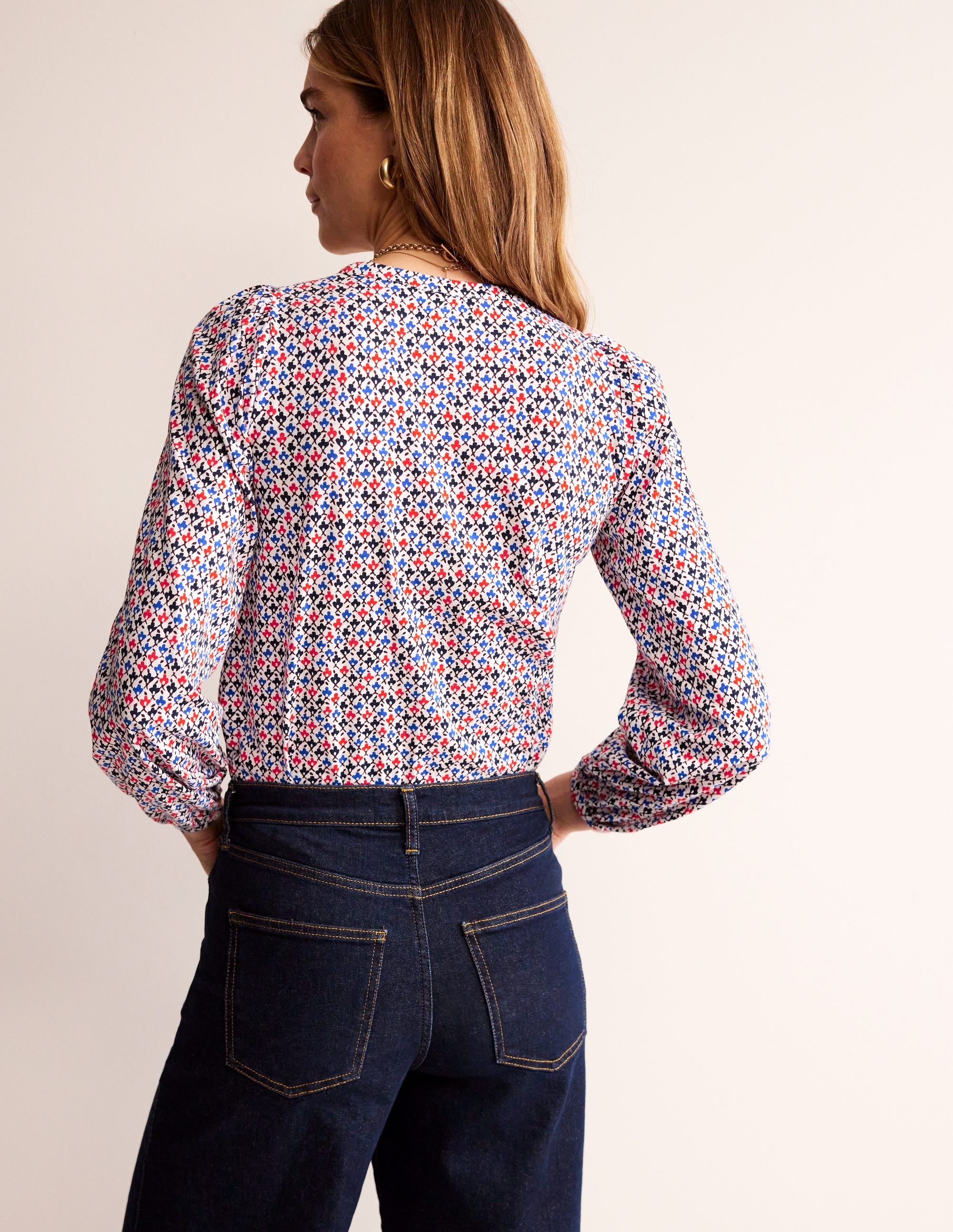 Marina Jersey Shirt-Multi, Trellis Bud - Image 3