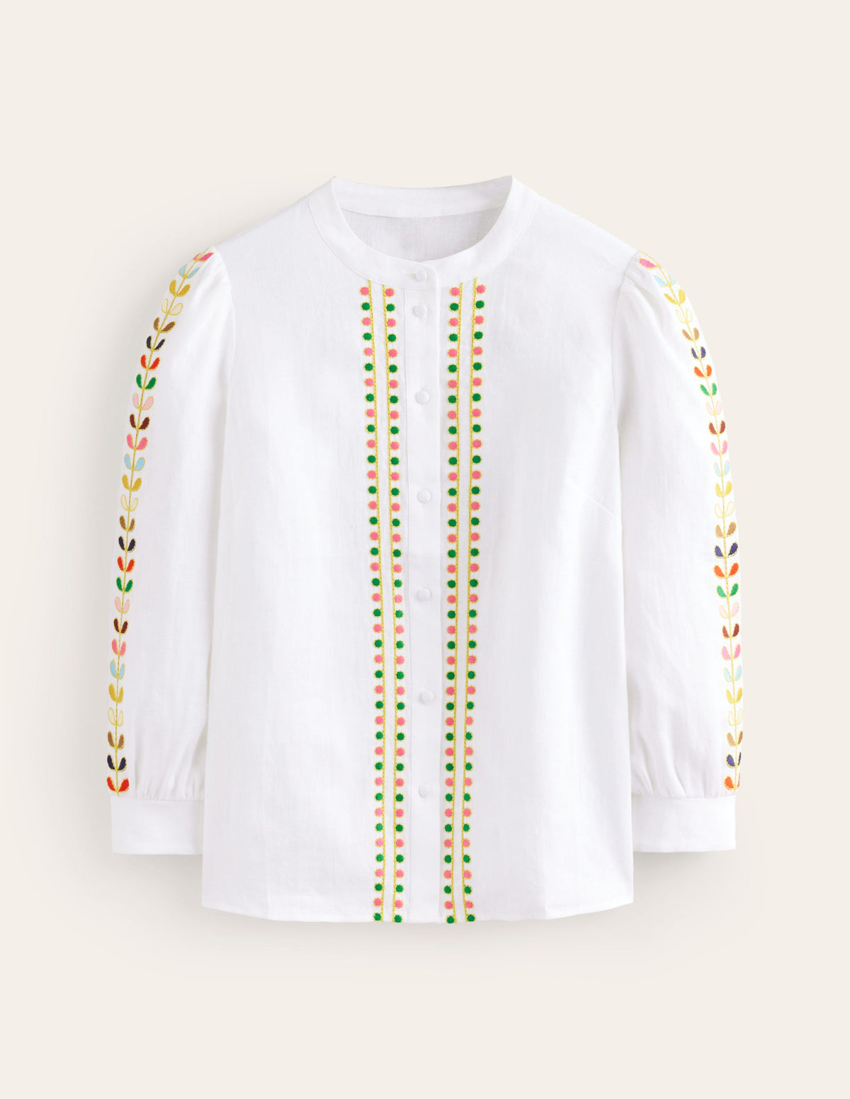 Ava Embroidered Top-White - Image 5