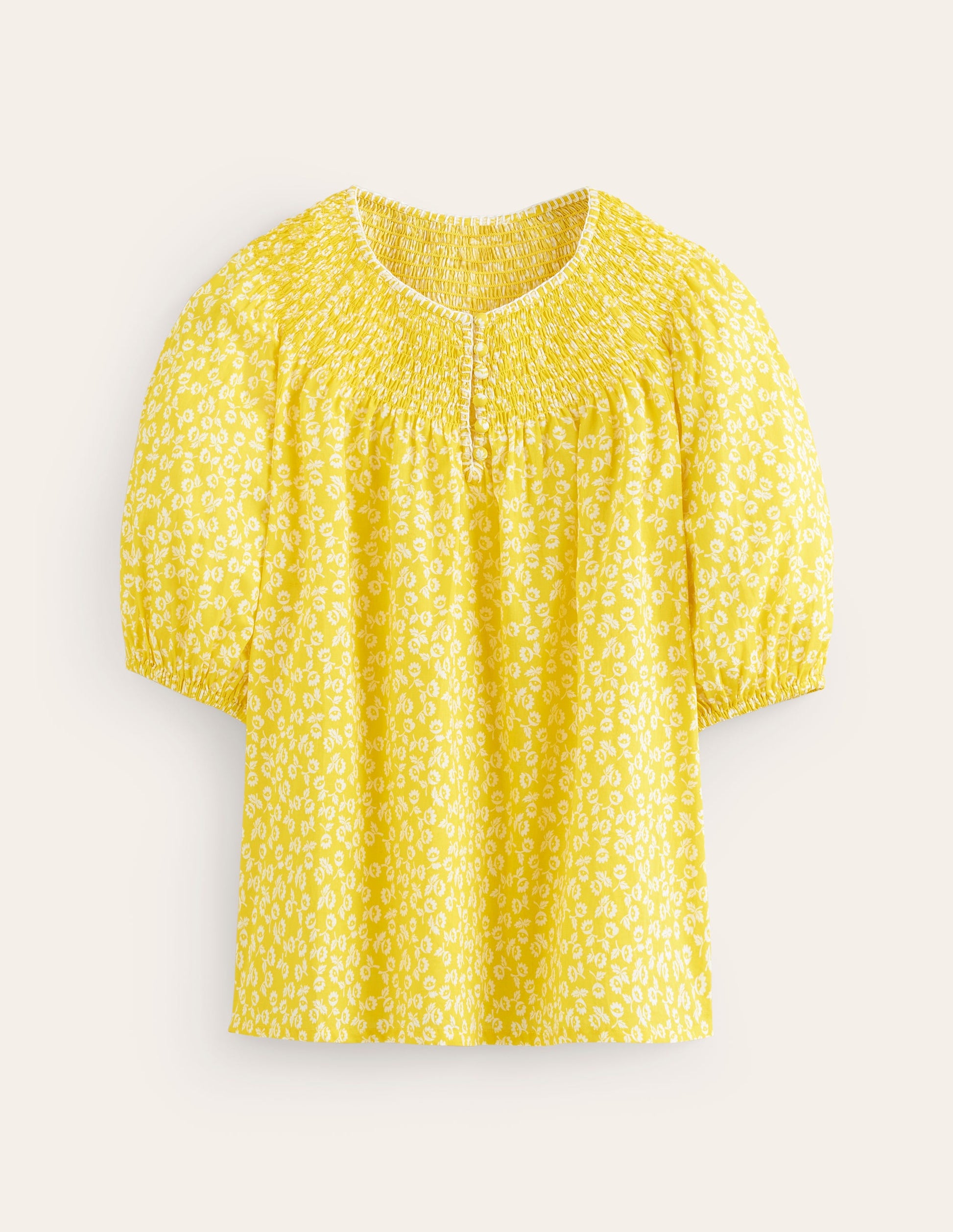Easy Stitch Detail Top-Passion Fruit, Ditsy Bud-5