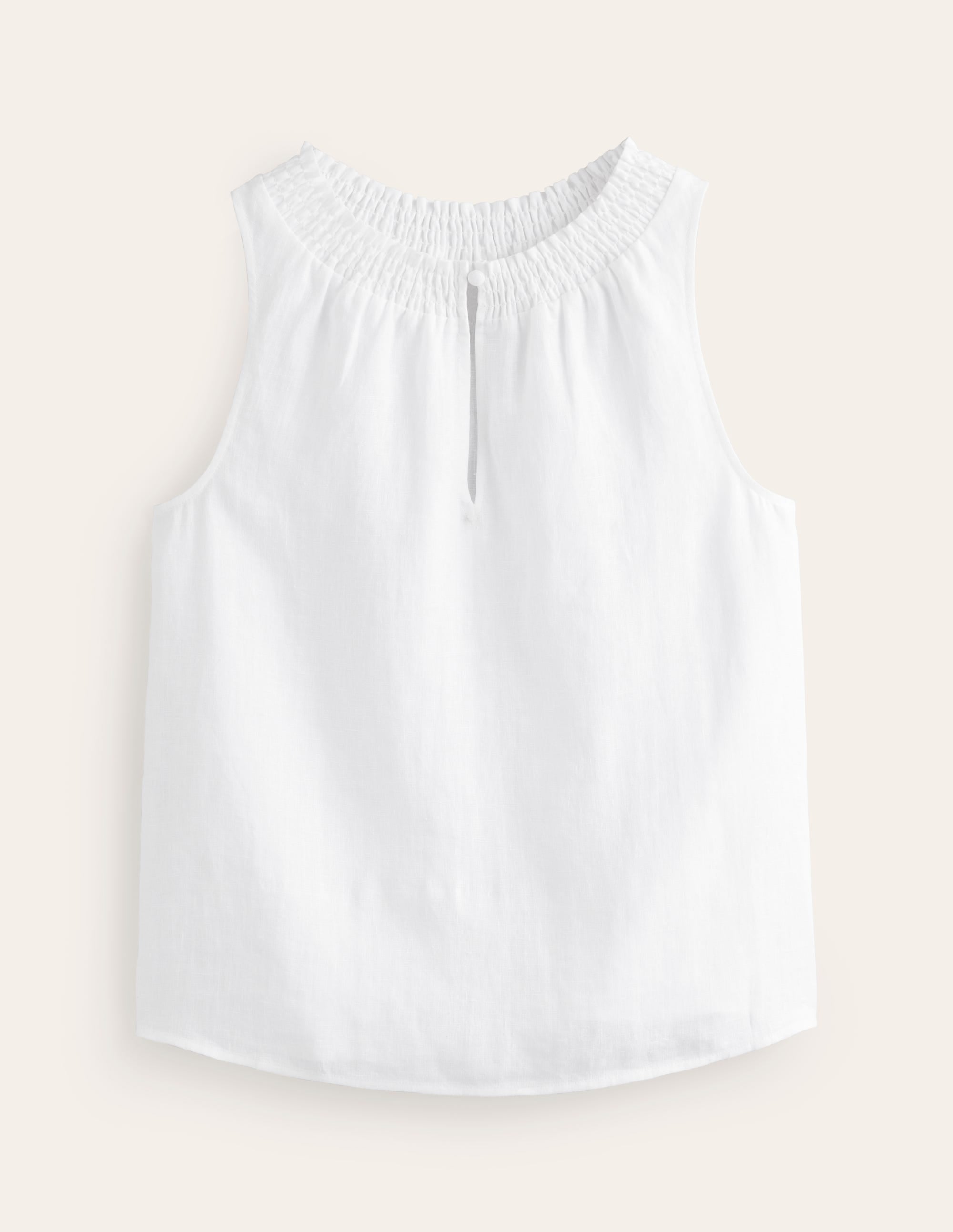 Georgia Linen Sleeveless Top-White - Image 6