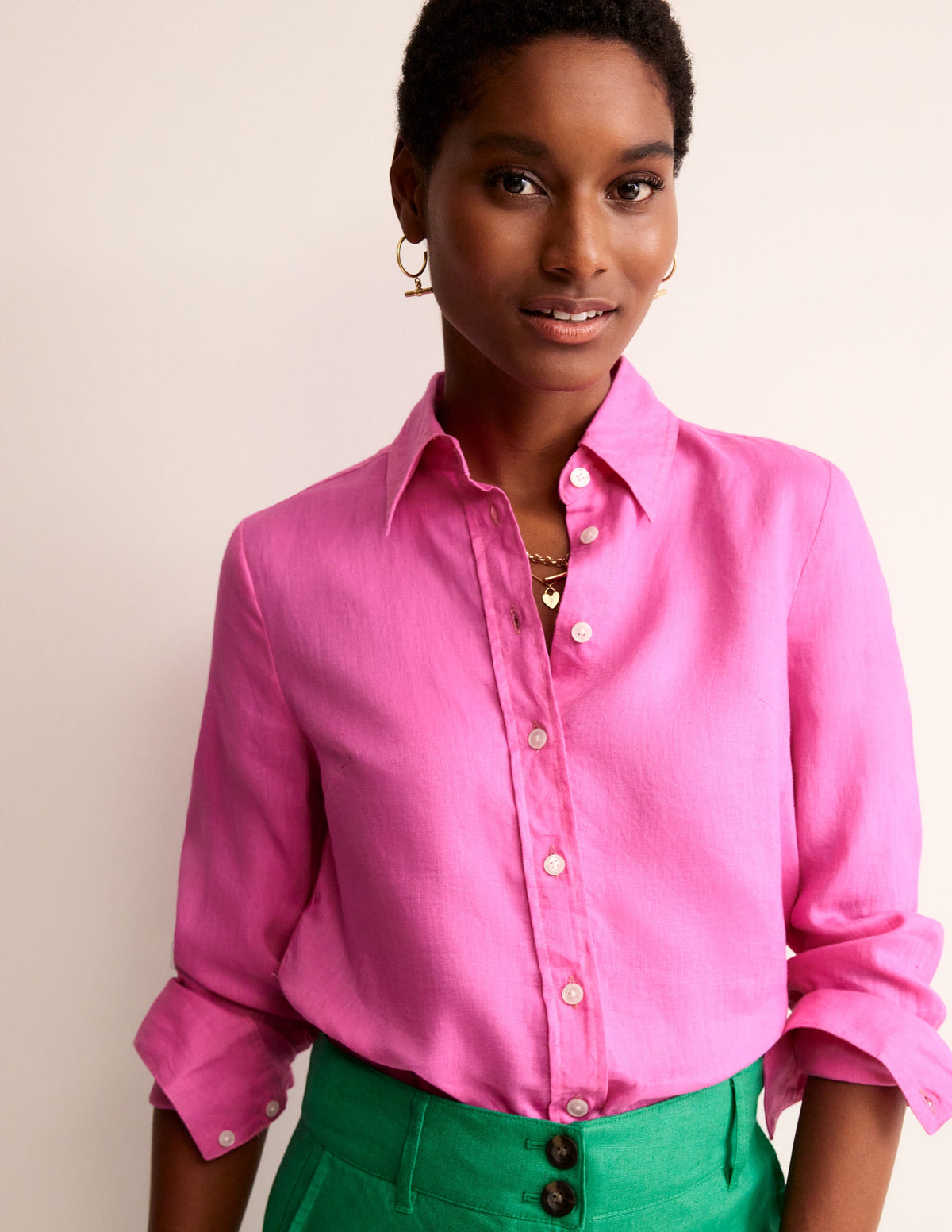 Sienna Linen Shirt-Pop Pansy-1