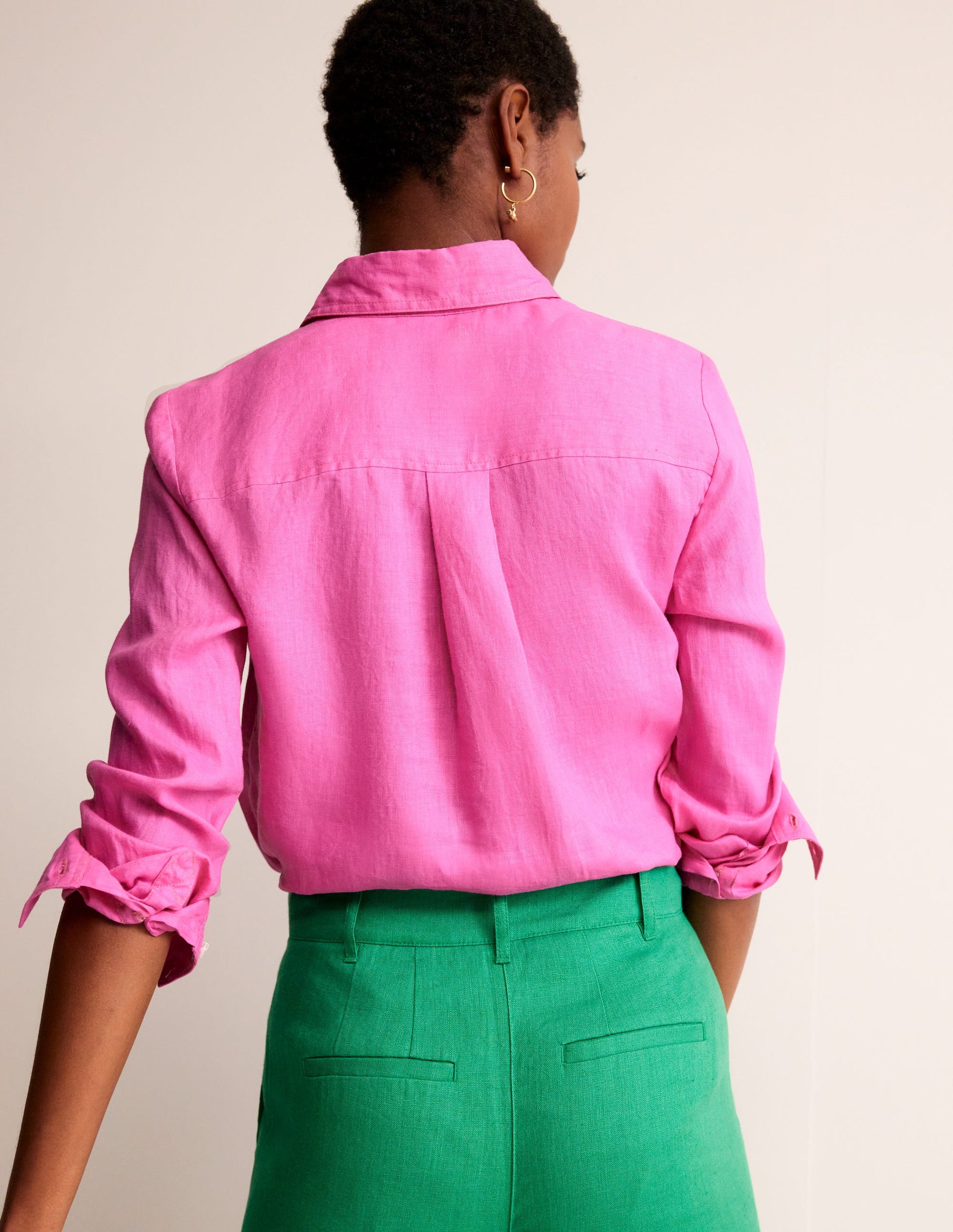 Sienna Linen Shirt-Pop Pansy-3
