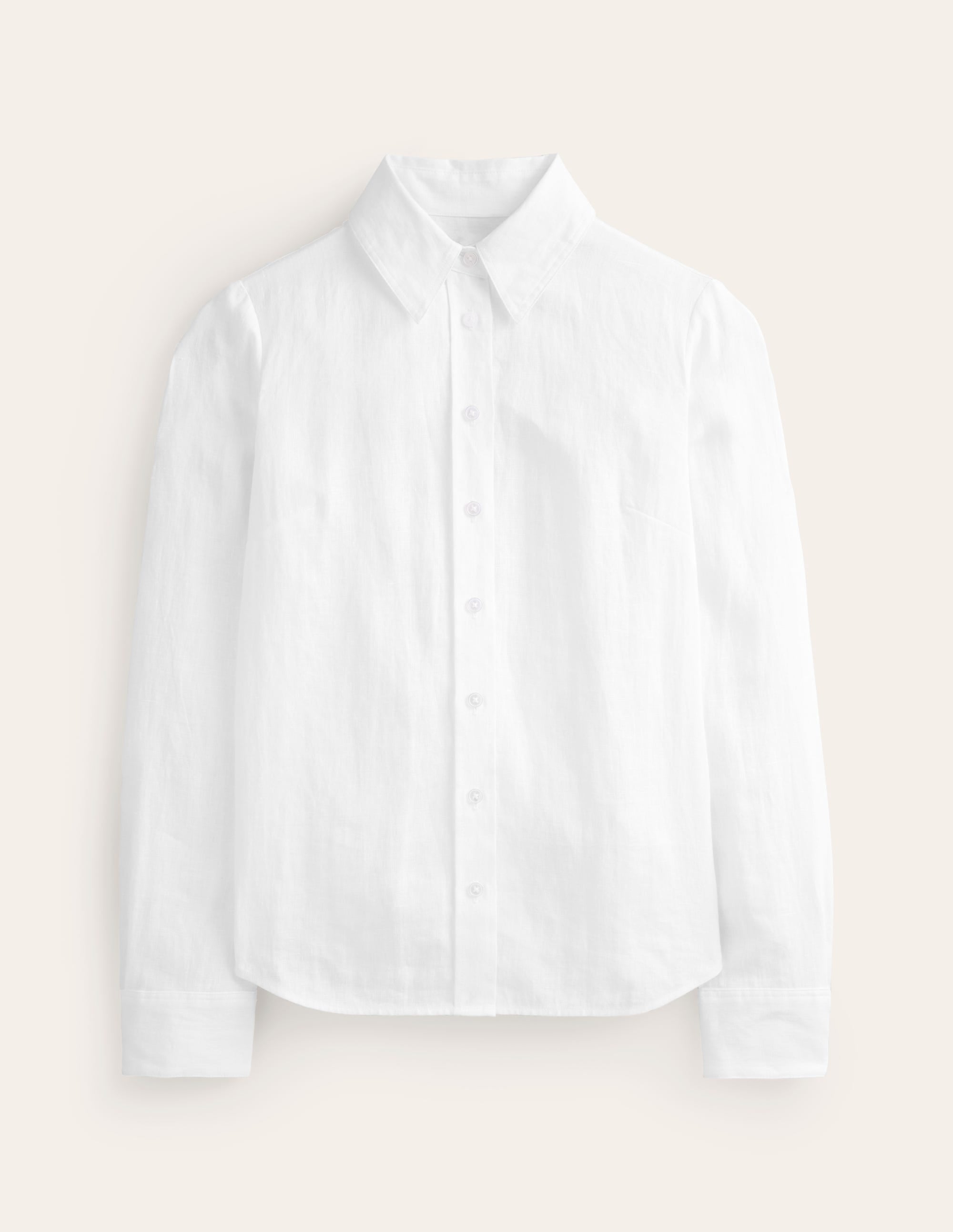 Sienna Linen Shirt-White - Image 6
