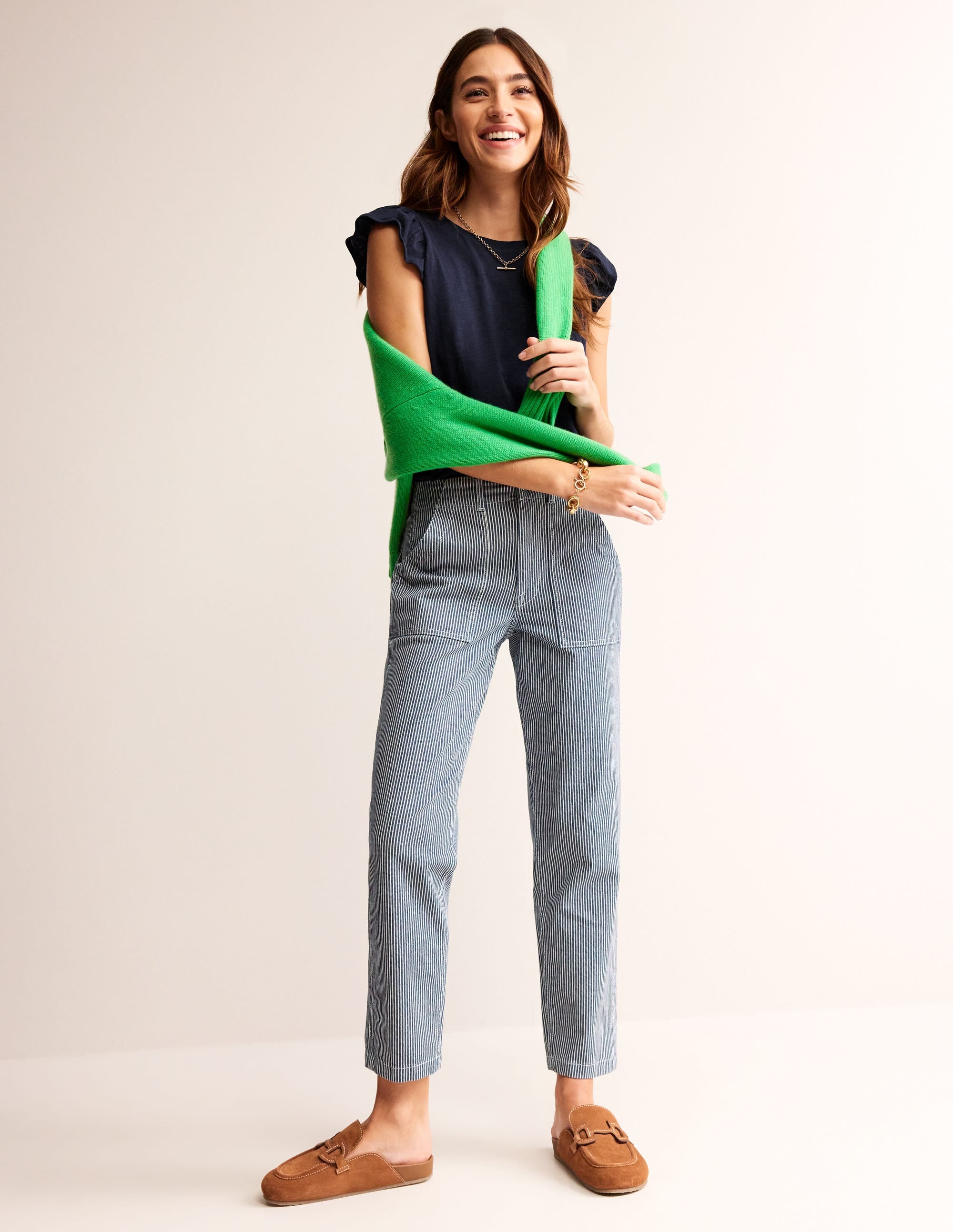 Cotton Flutter Top-Navy - Image 4