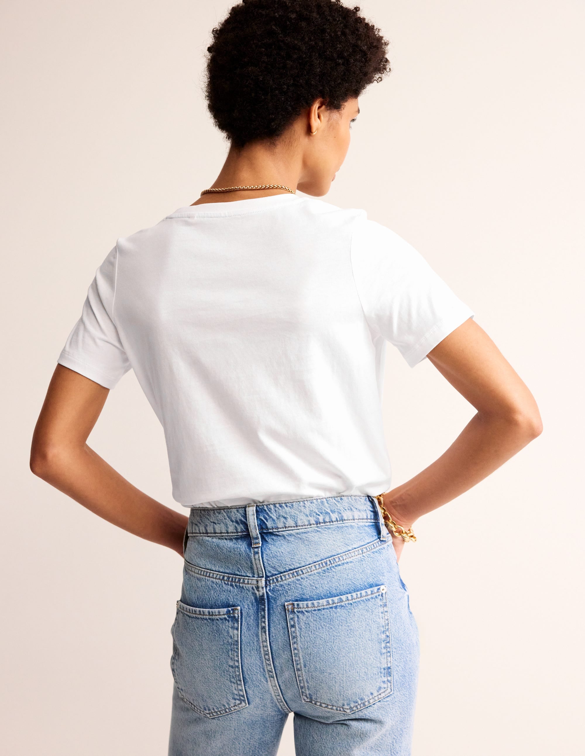 Rosa Embroidered T-Shirt-White, Oops A Daisy - Image 3