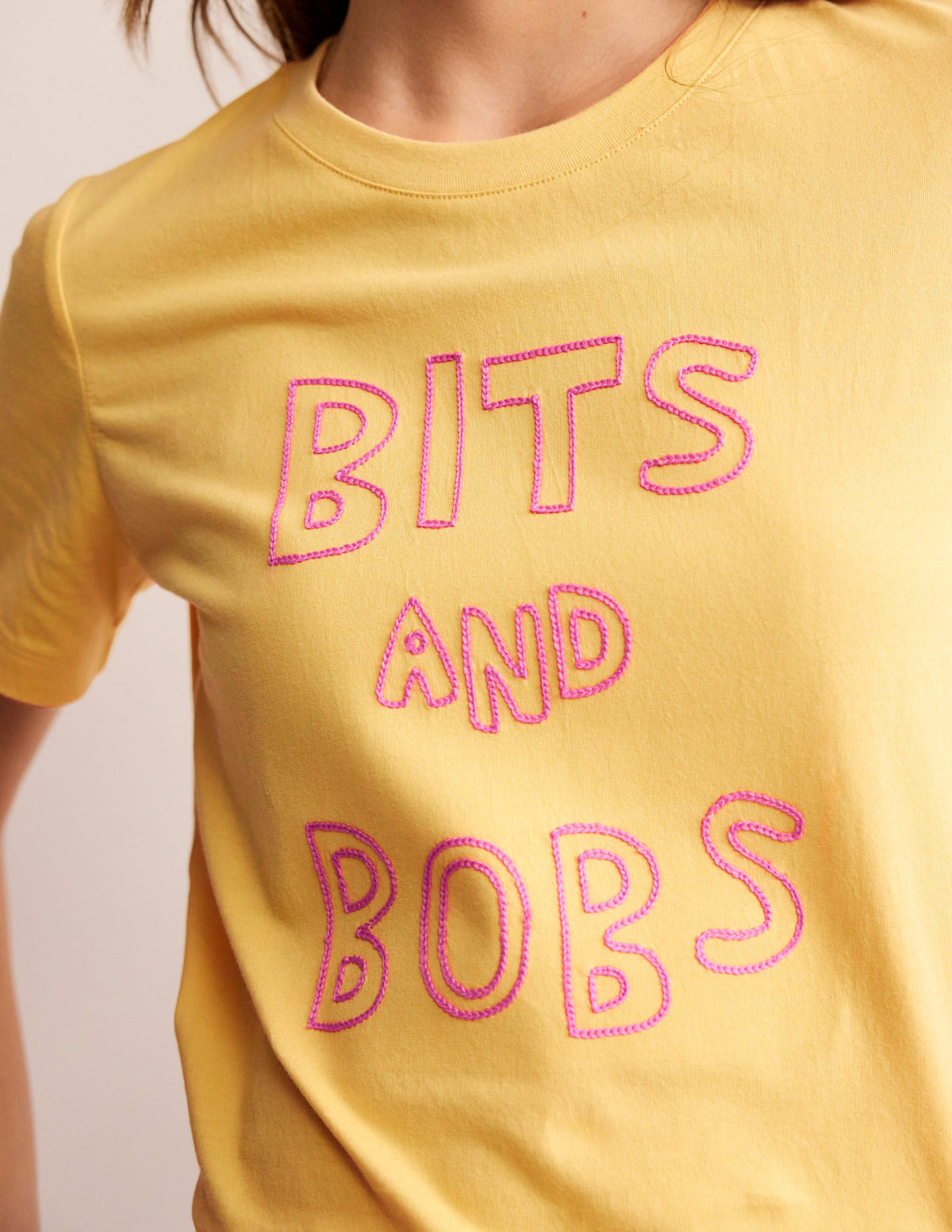 Rosa Embroidered T-Shirt-Dusky Citron, Bits and Bobs-2