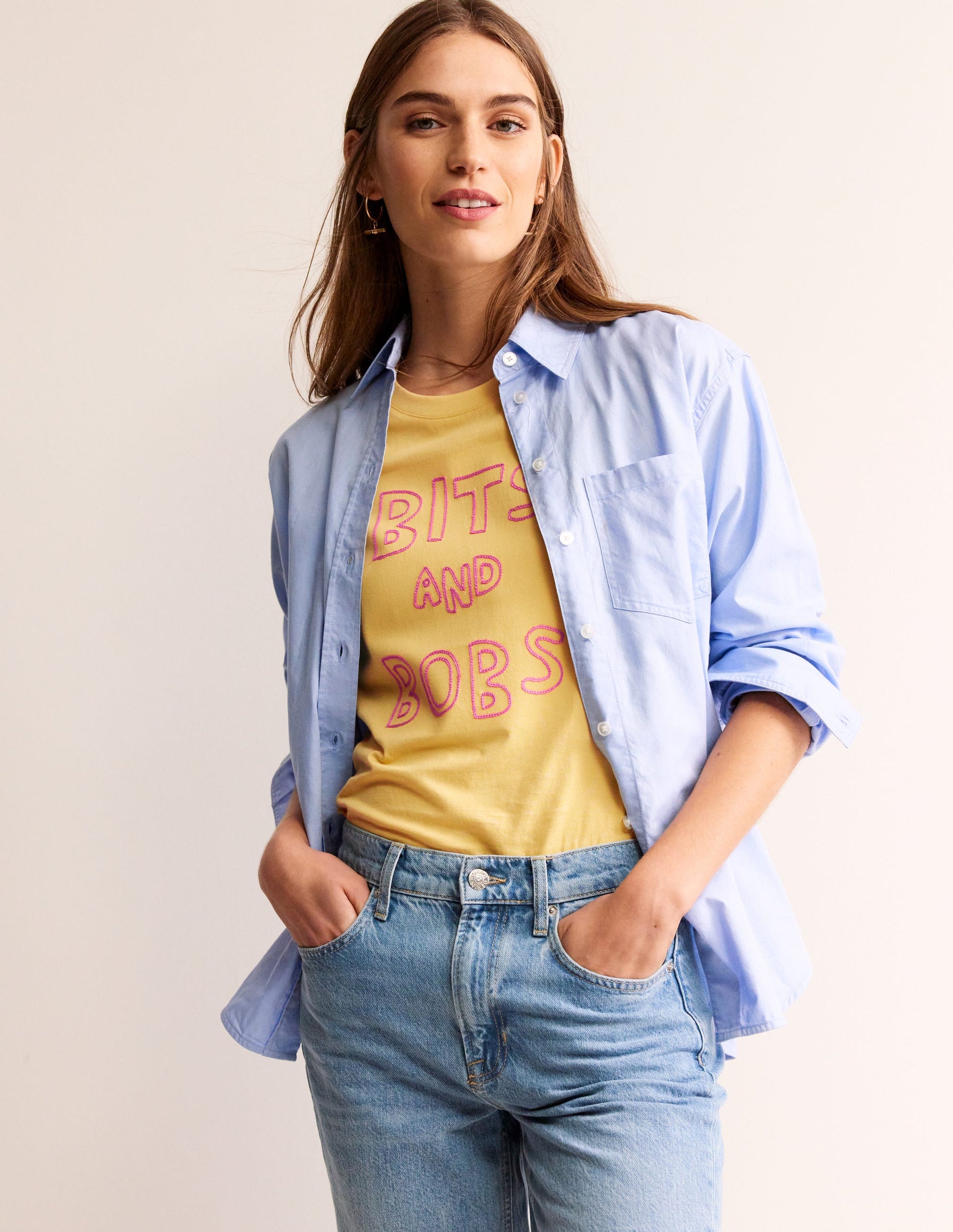Rosa Embroidered T-Shirt-Dusky Citron, Bits and Bobs-4