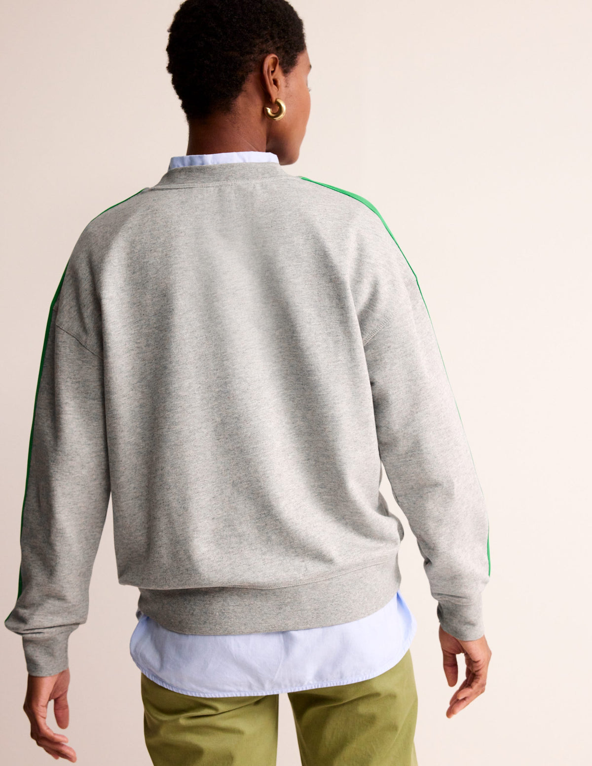 Emi Relaxed Sweatshirt-Grey Neon Stripe-3