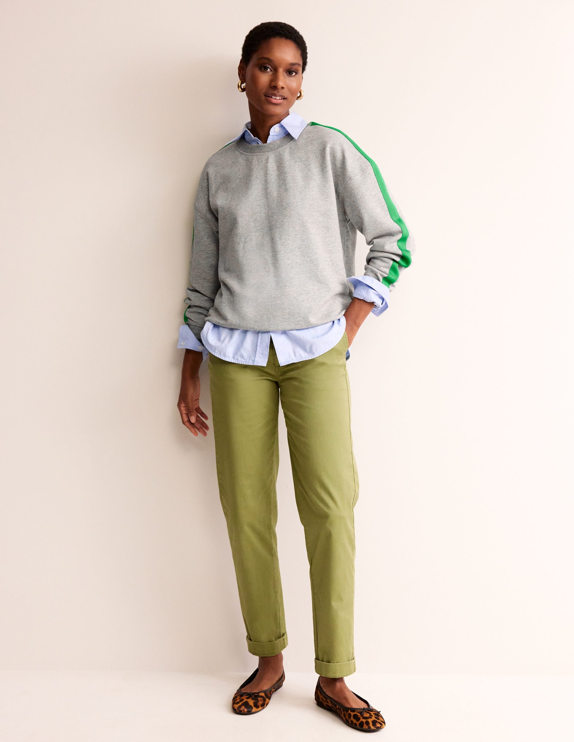 Emi Relaxed Sweatshirt-Grey Neon Stripe - Image 4